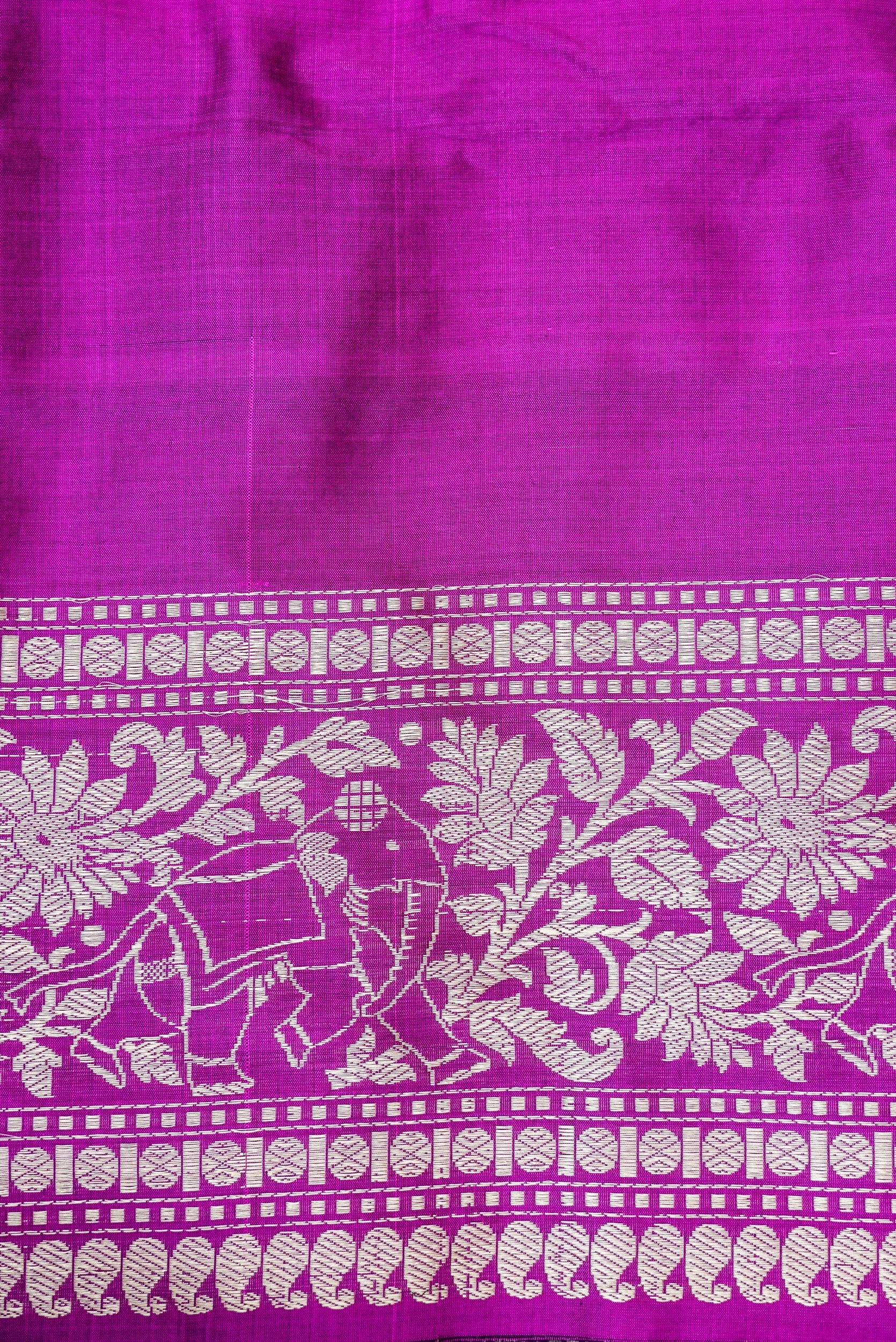 Handwoven Katan Silk Banarasi Shikargah Saree
