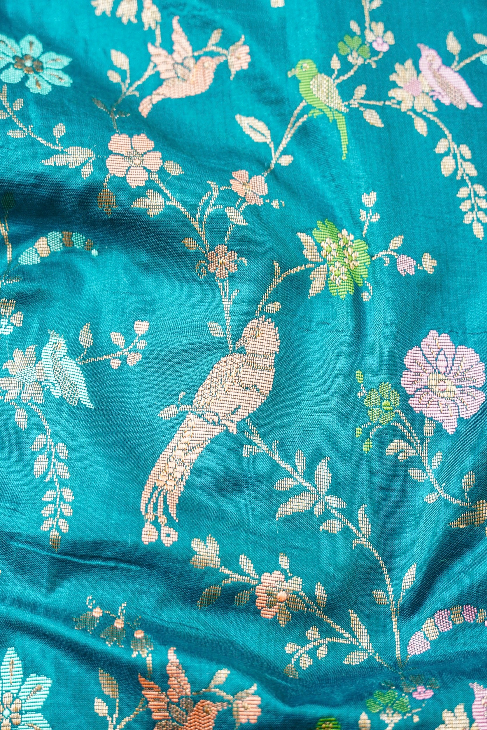 Handwoven Katan Silk Banarasi Shikargah Saree