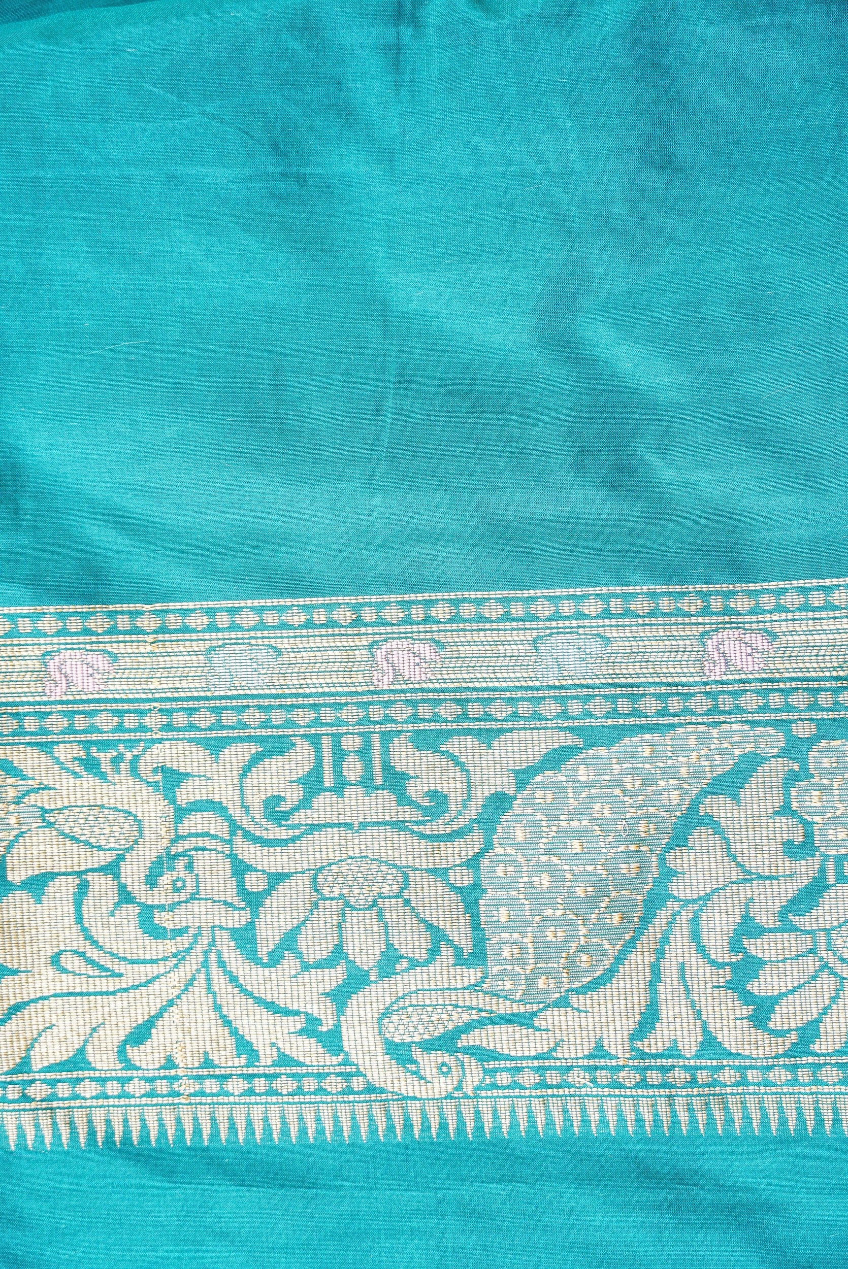 Handwoven Katan Silk Banarasi Shikargah Saree
