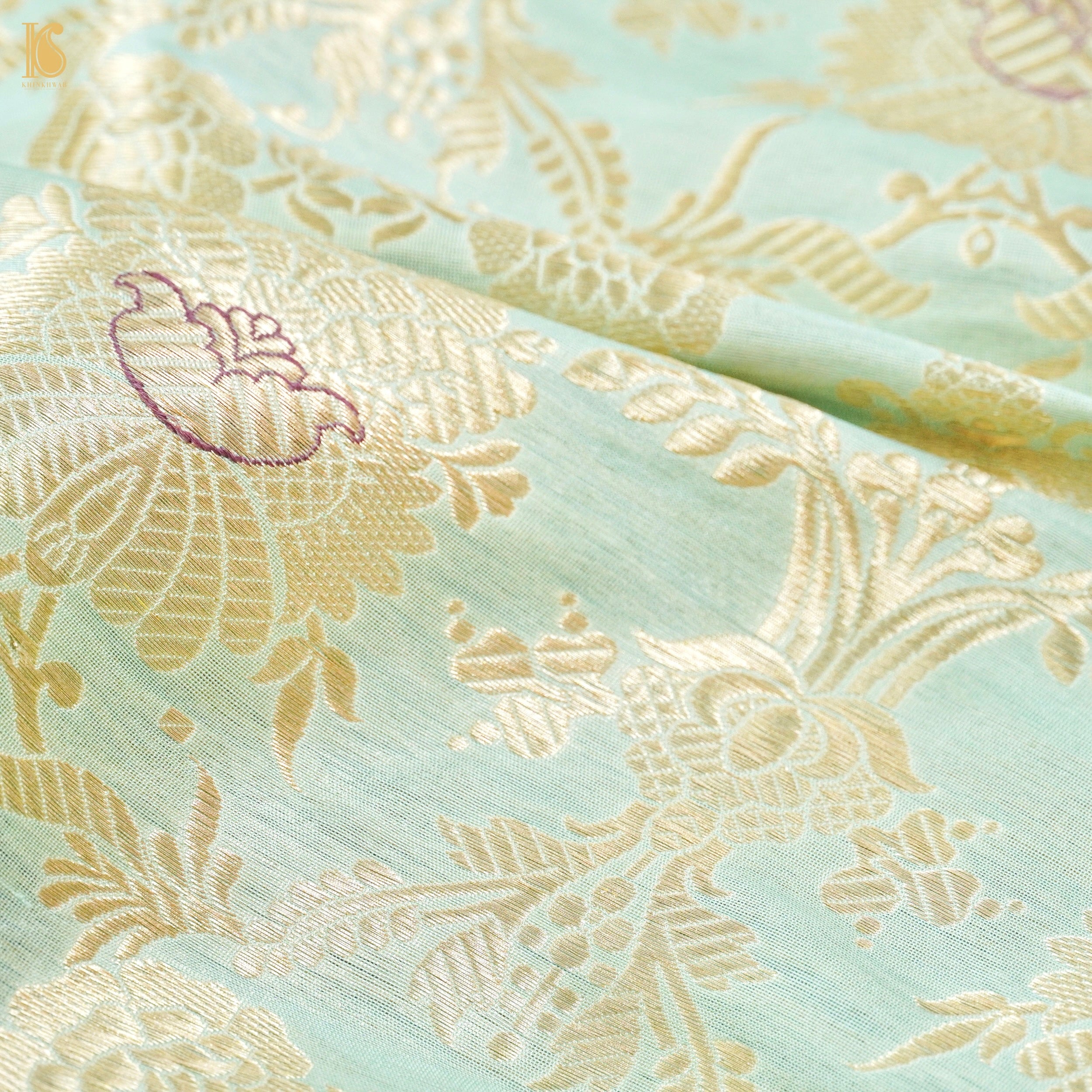 Pure Brocade Banarasi Mehraab Boota Fabric