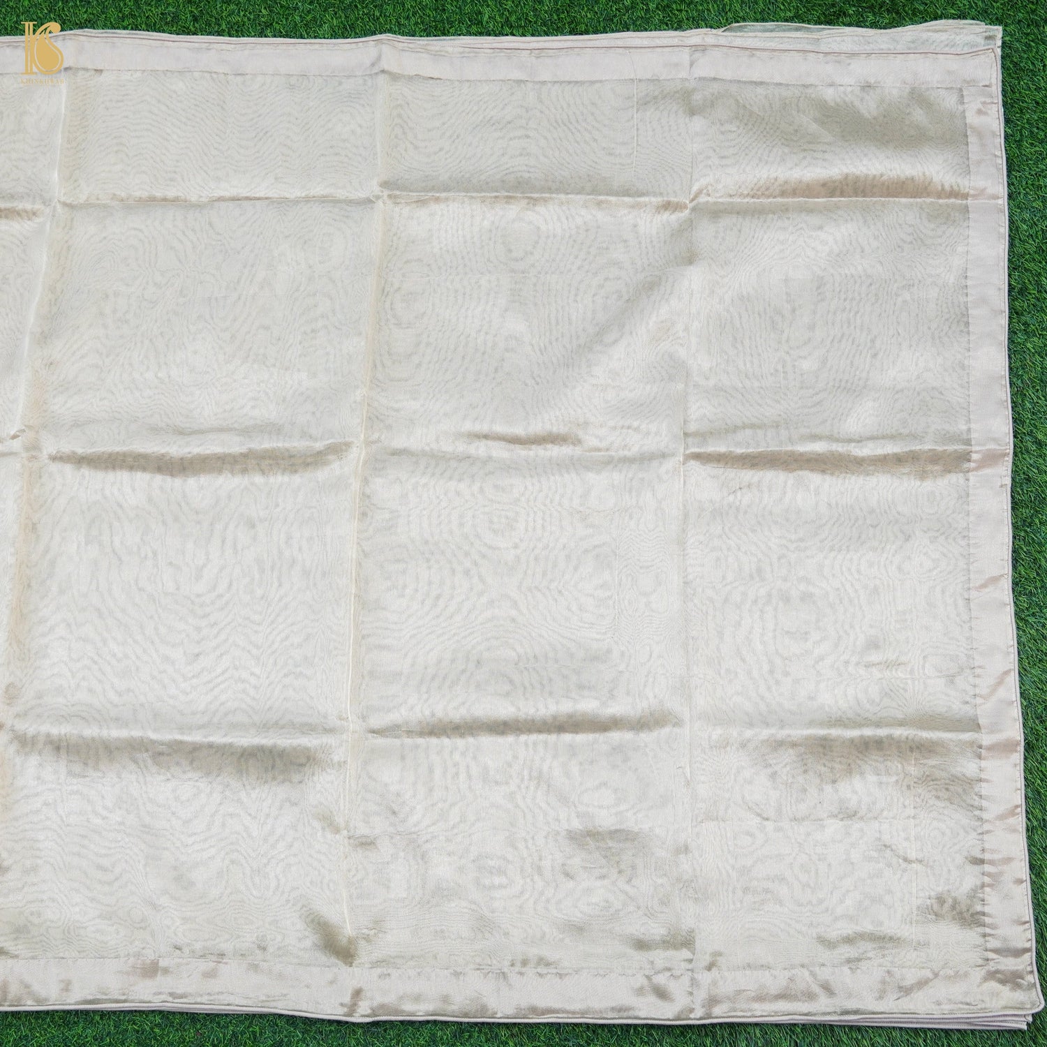 Silver Pure Tissue Silk Handwoven Banarasi Saree - Khinkhwab