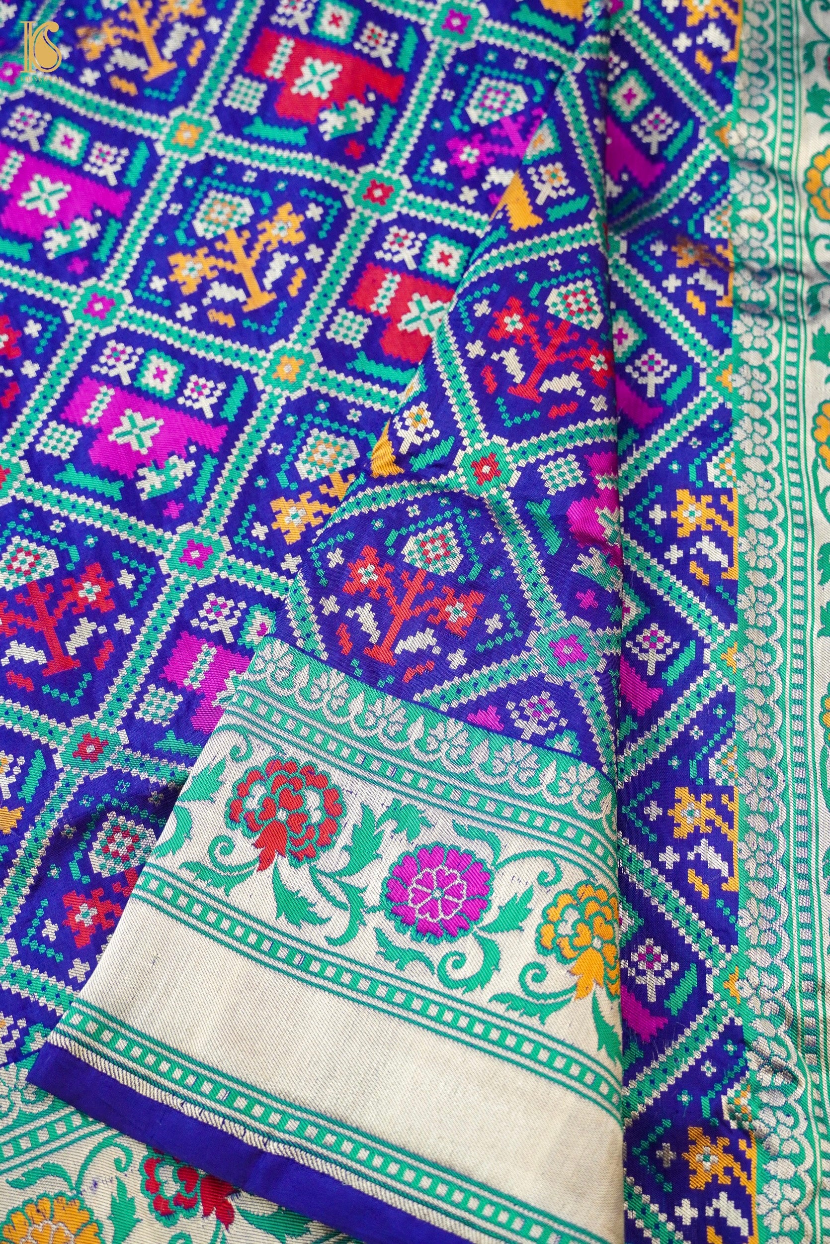 Handwoven Banarasi Katan Silk Patola Saree