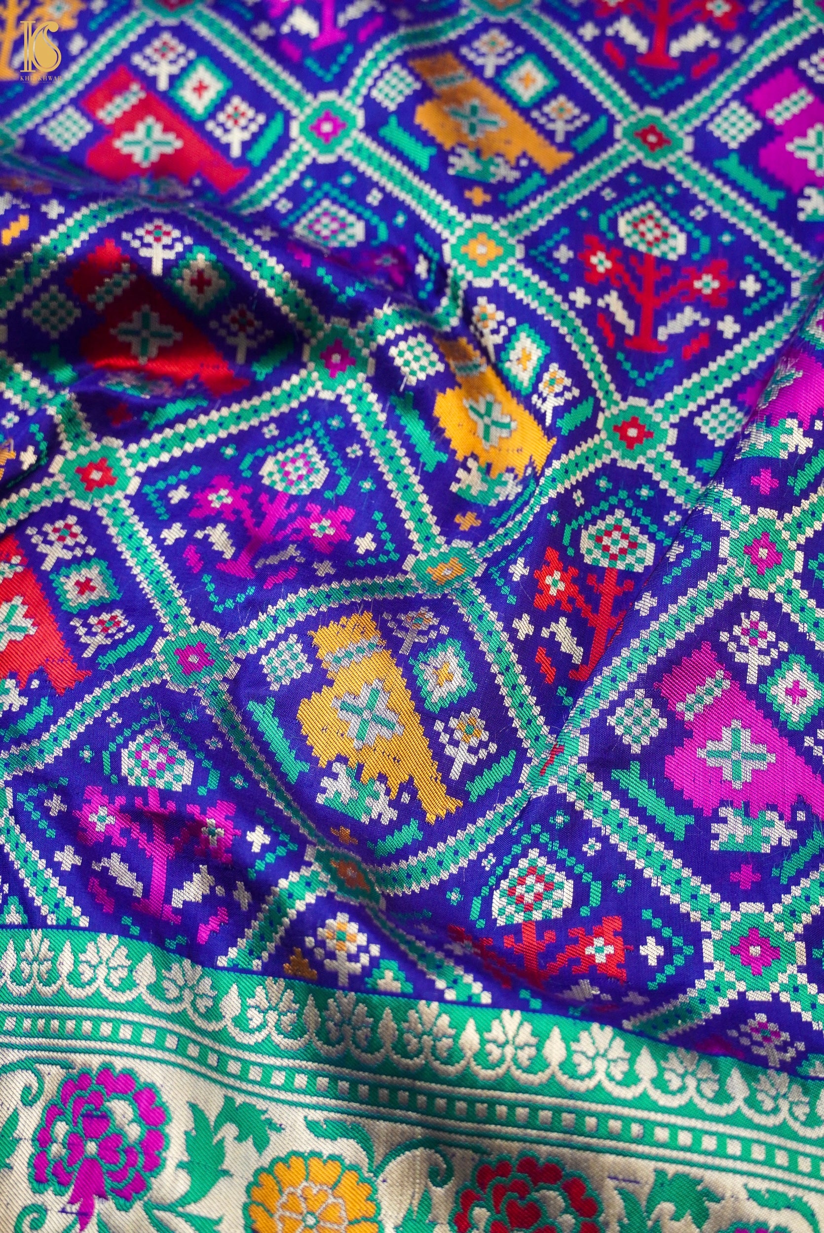 Handwoven Banarasi Katan Silk Patola Saree