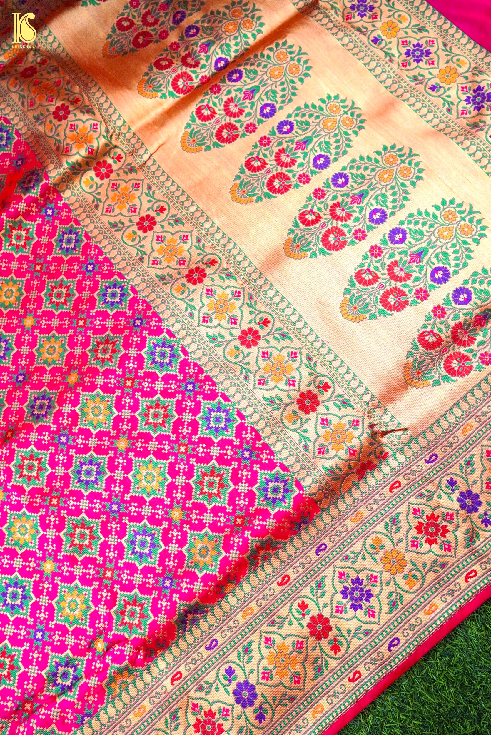 Handwoven Banarasi Katan Silk Patola Saree