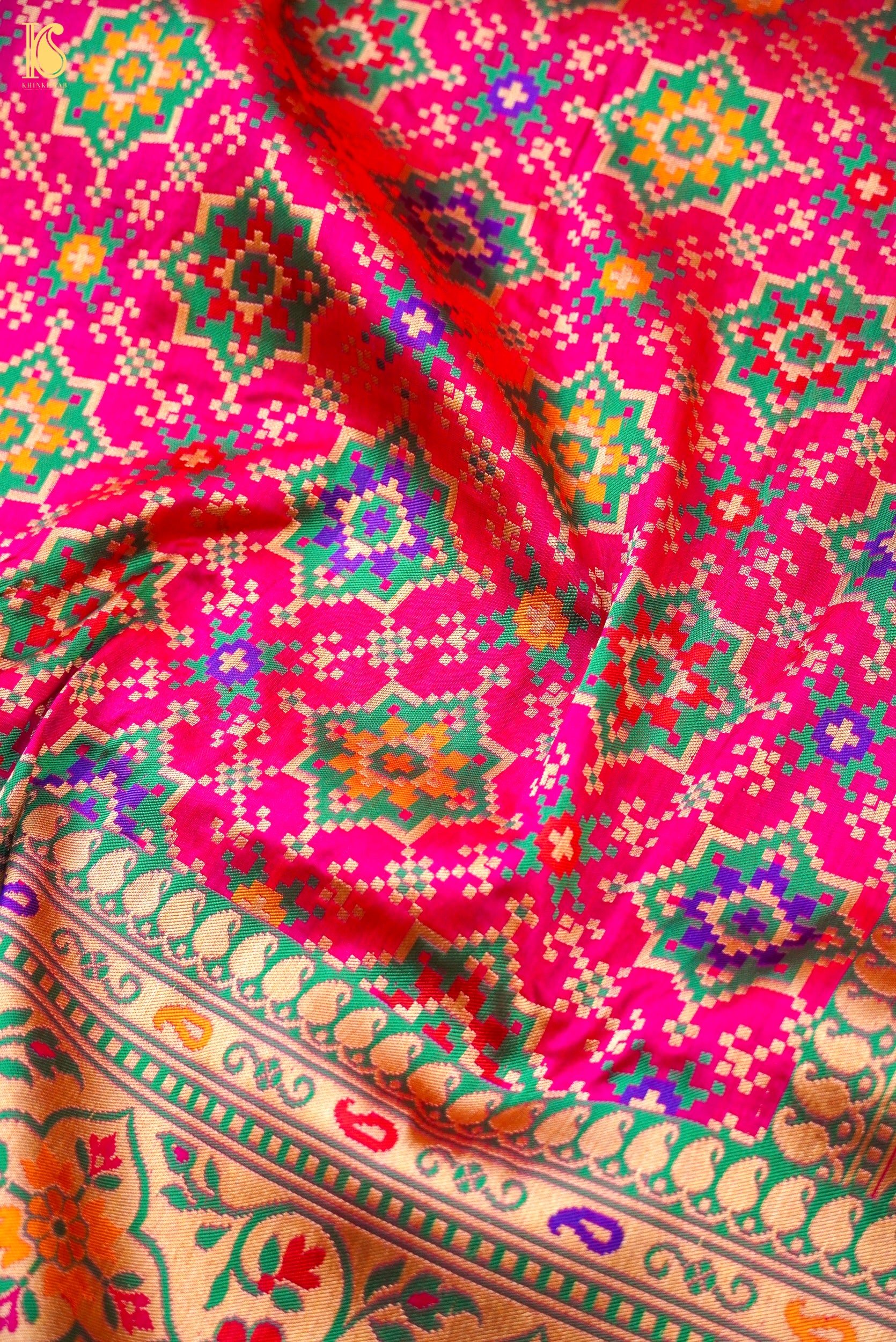 Handwoven Banarasi Katan Silk Patola Saree