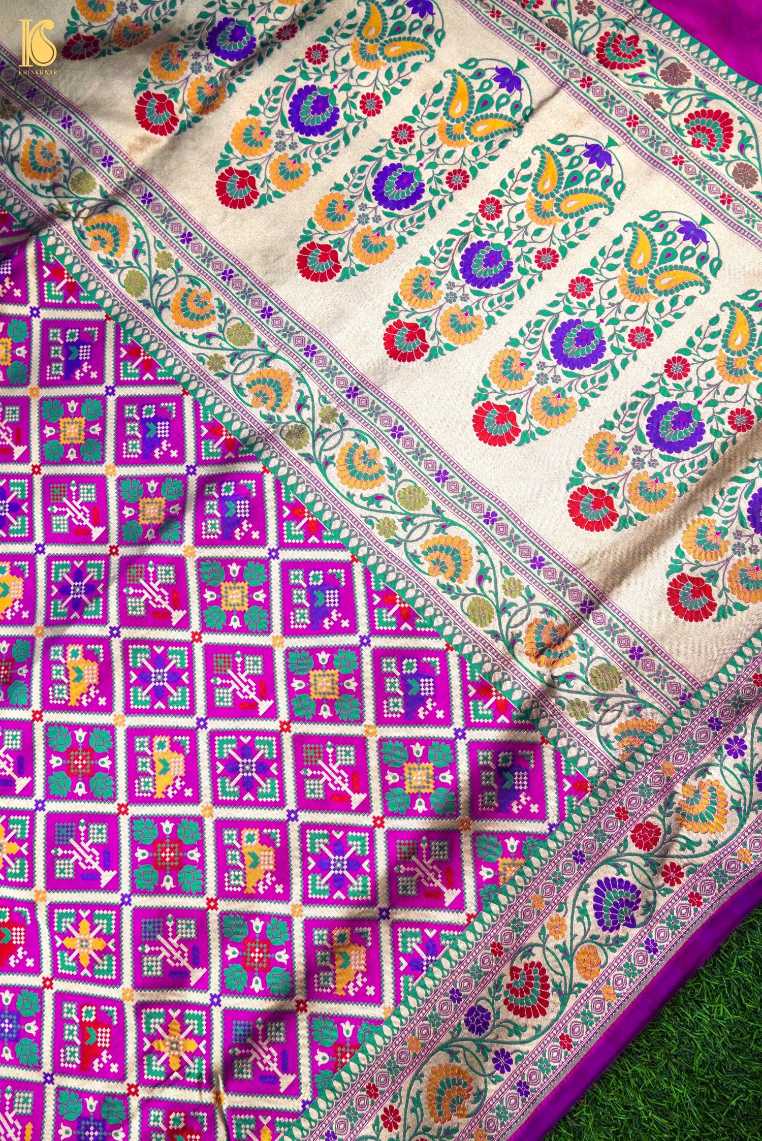 Handwoven Banarasi Katan Silk Patola Saree
