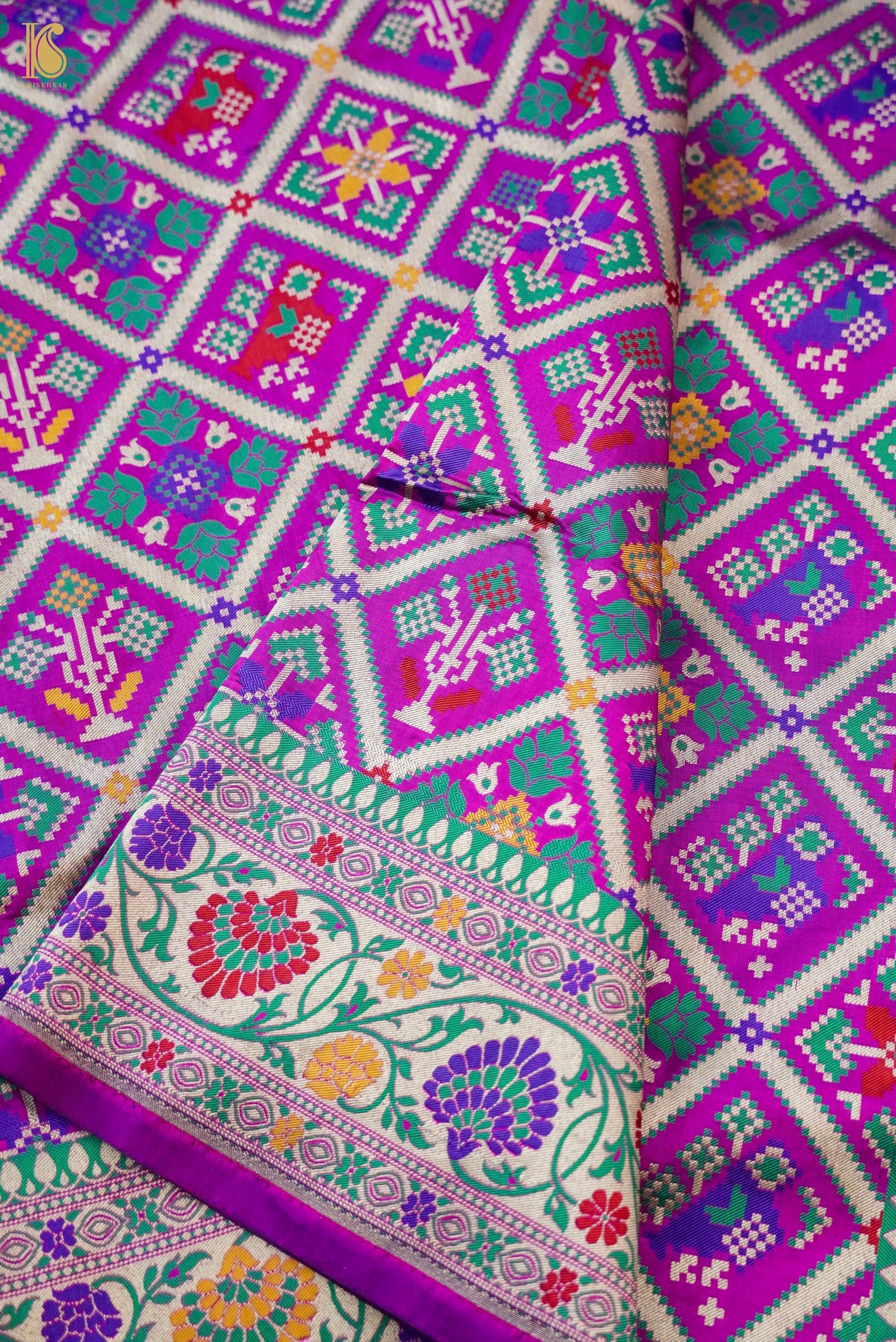 Handwoven Banarasi Katan Silk Patola Saree