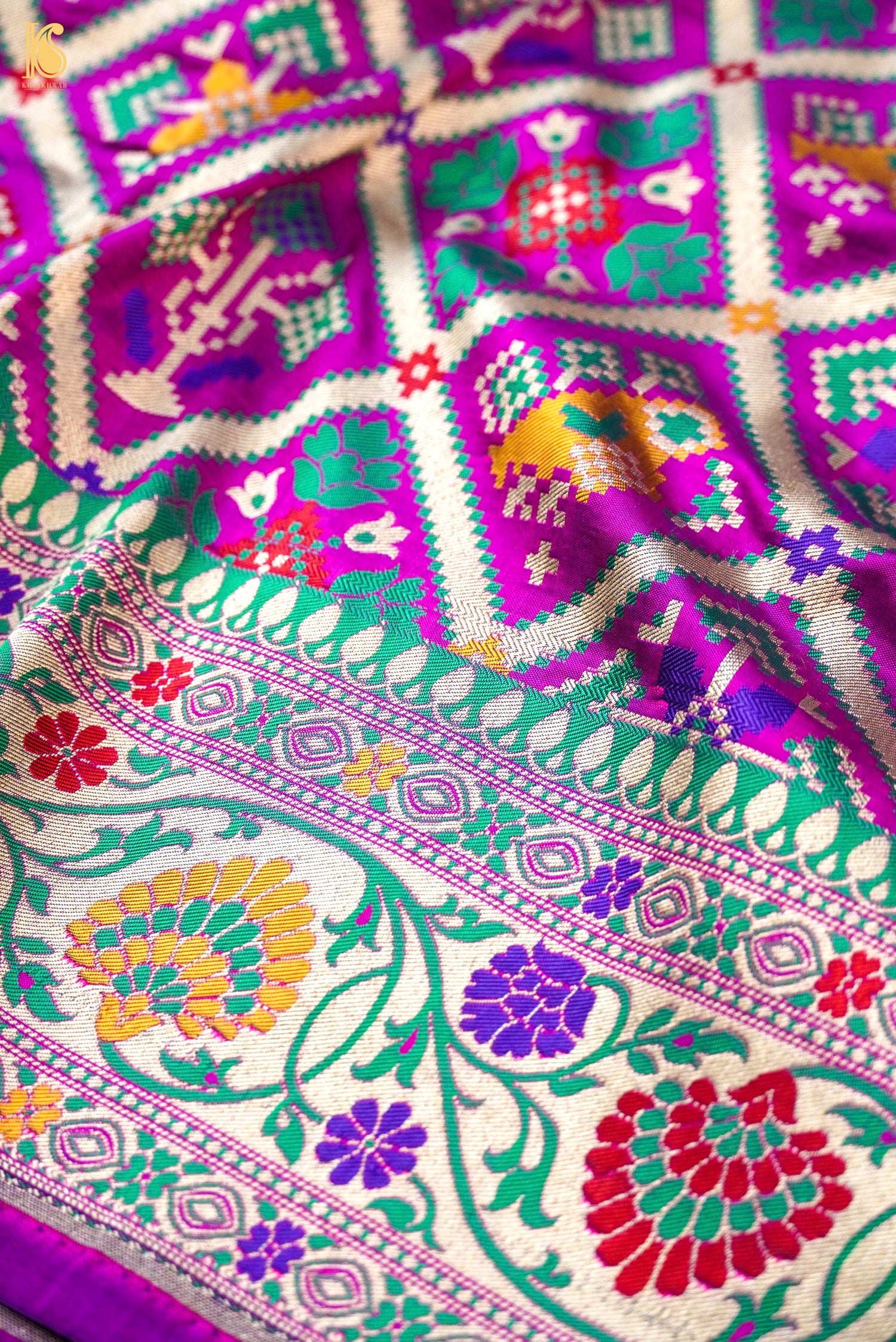 Handwoven Banarasi Katan Silk Patola Saree