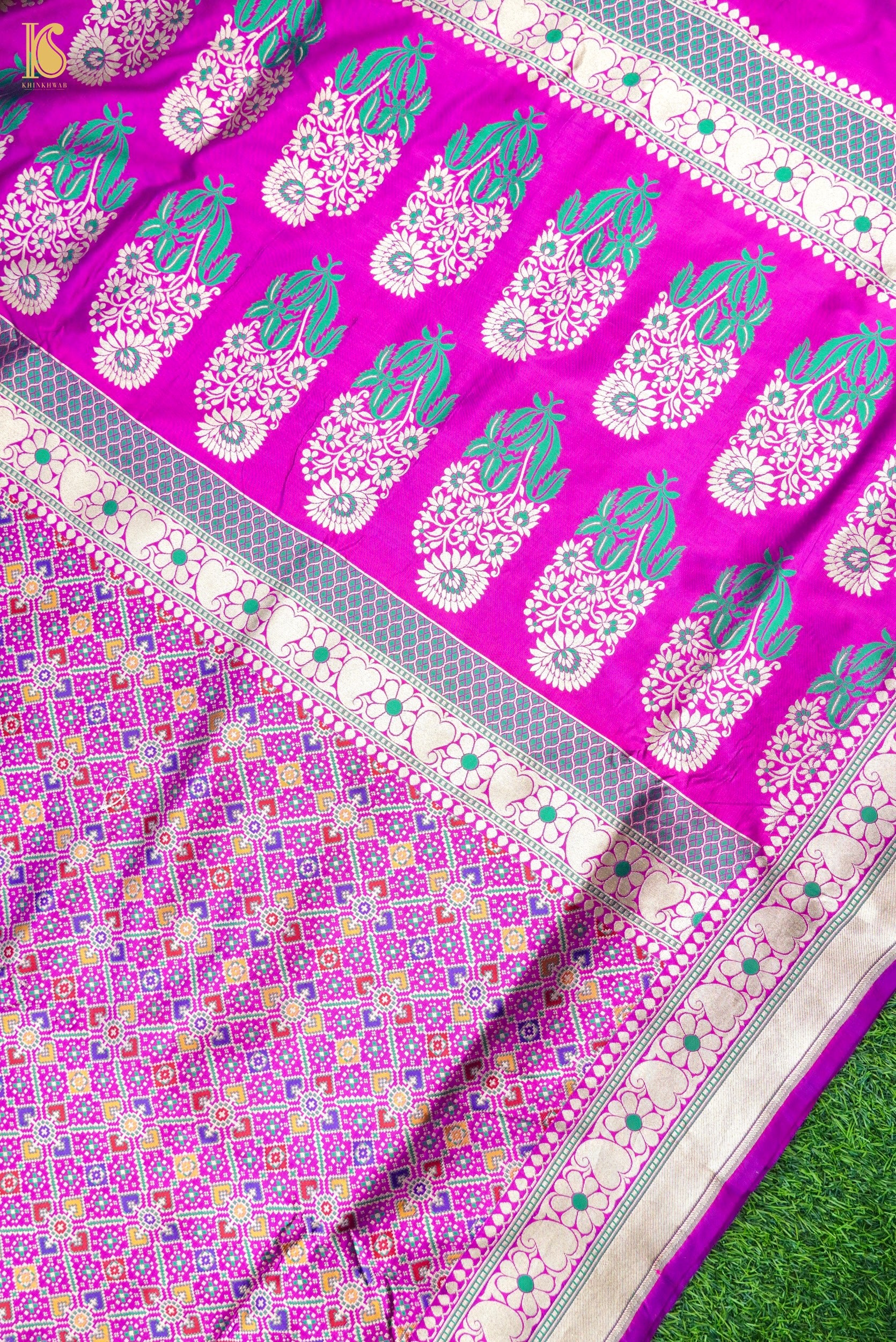 Handwoven Banarasi Katan Silk Patola Saree