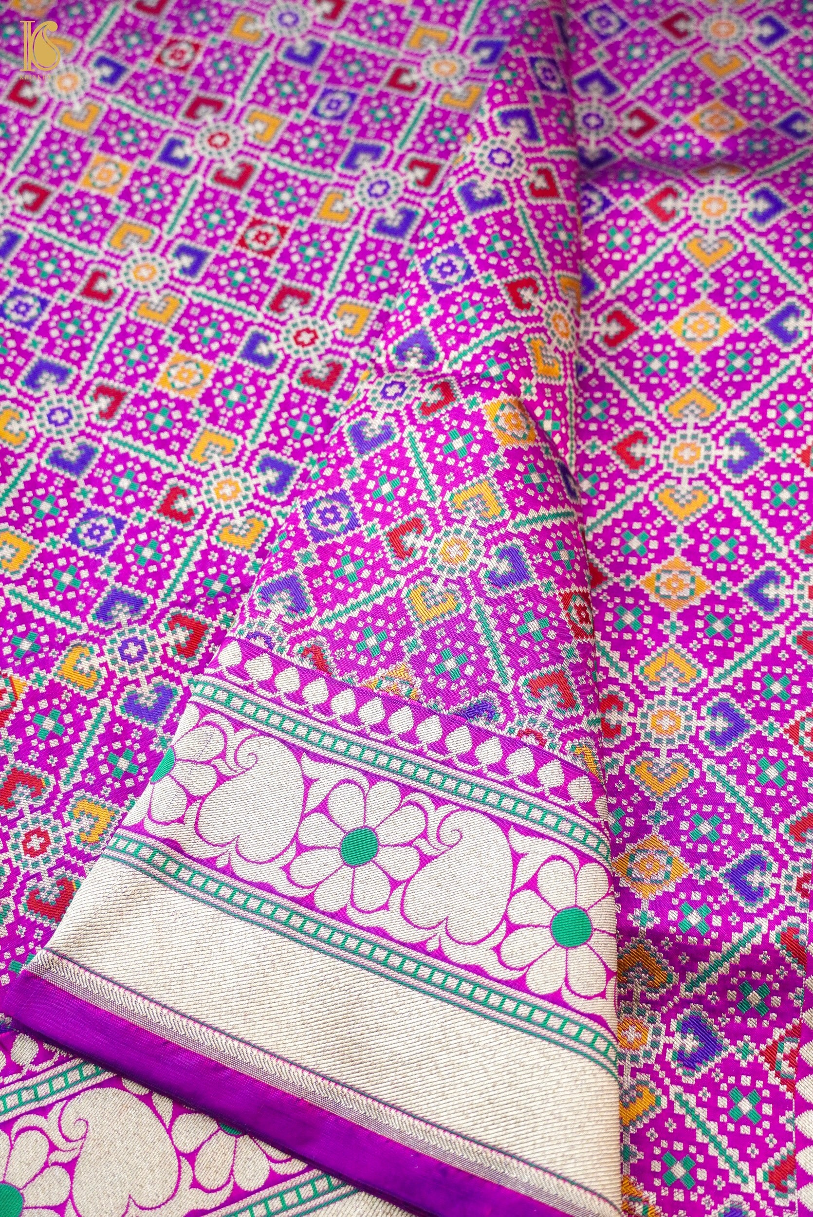 Handwoven Banarasi Katan Silk Patola Saree