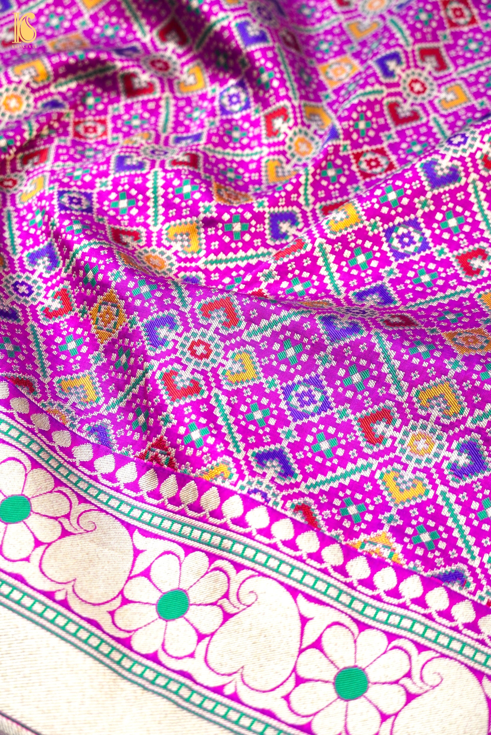 Handwoven Banarasi Katan Silk Patola Saree