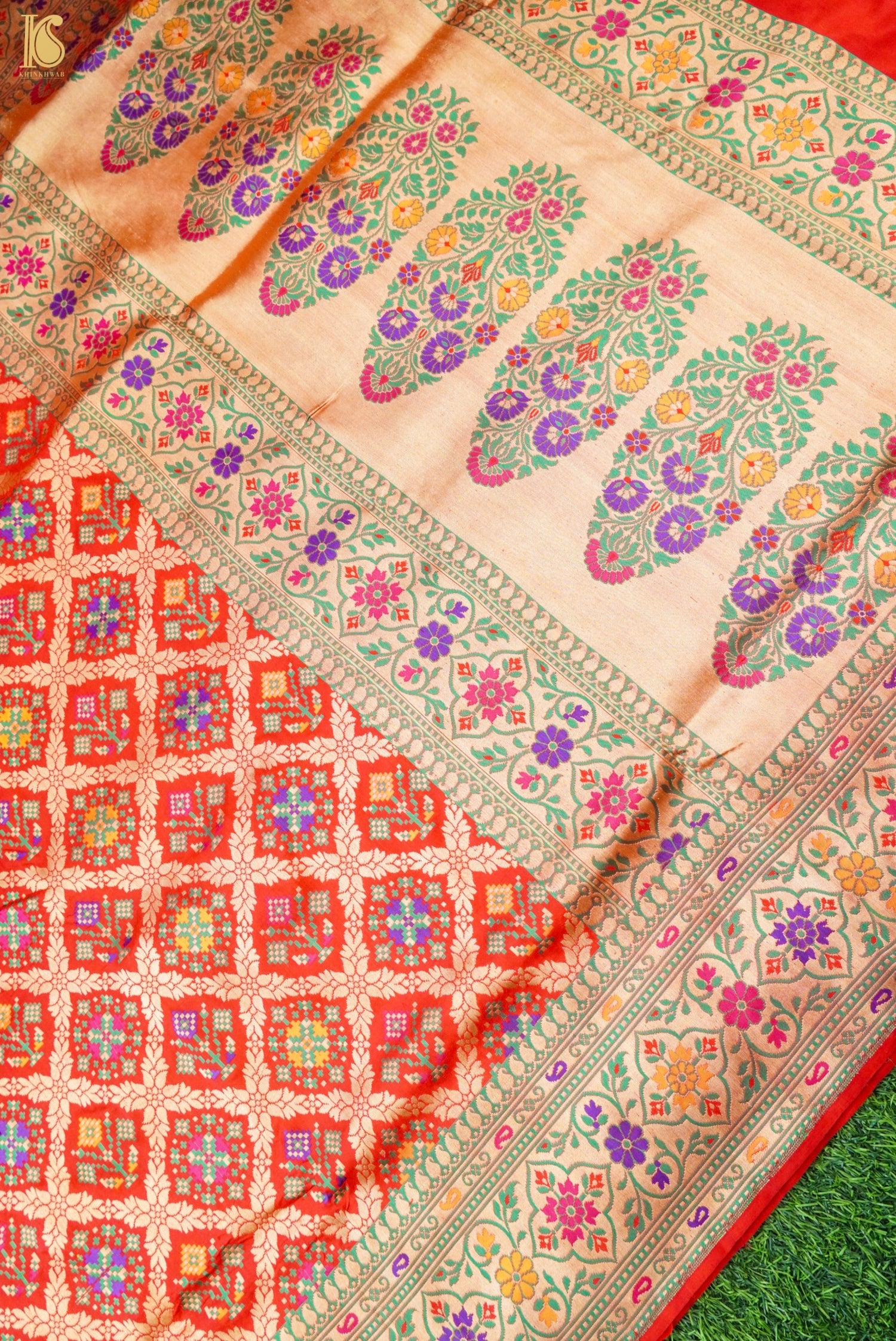 Handwoven Banarasi Katan Silk Patola Saree