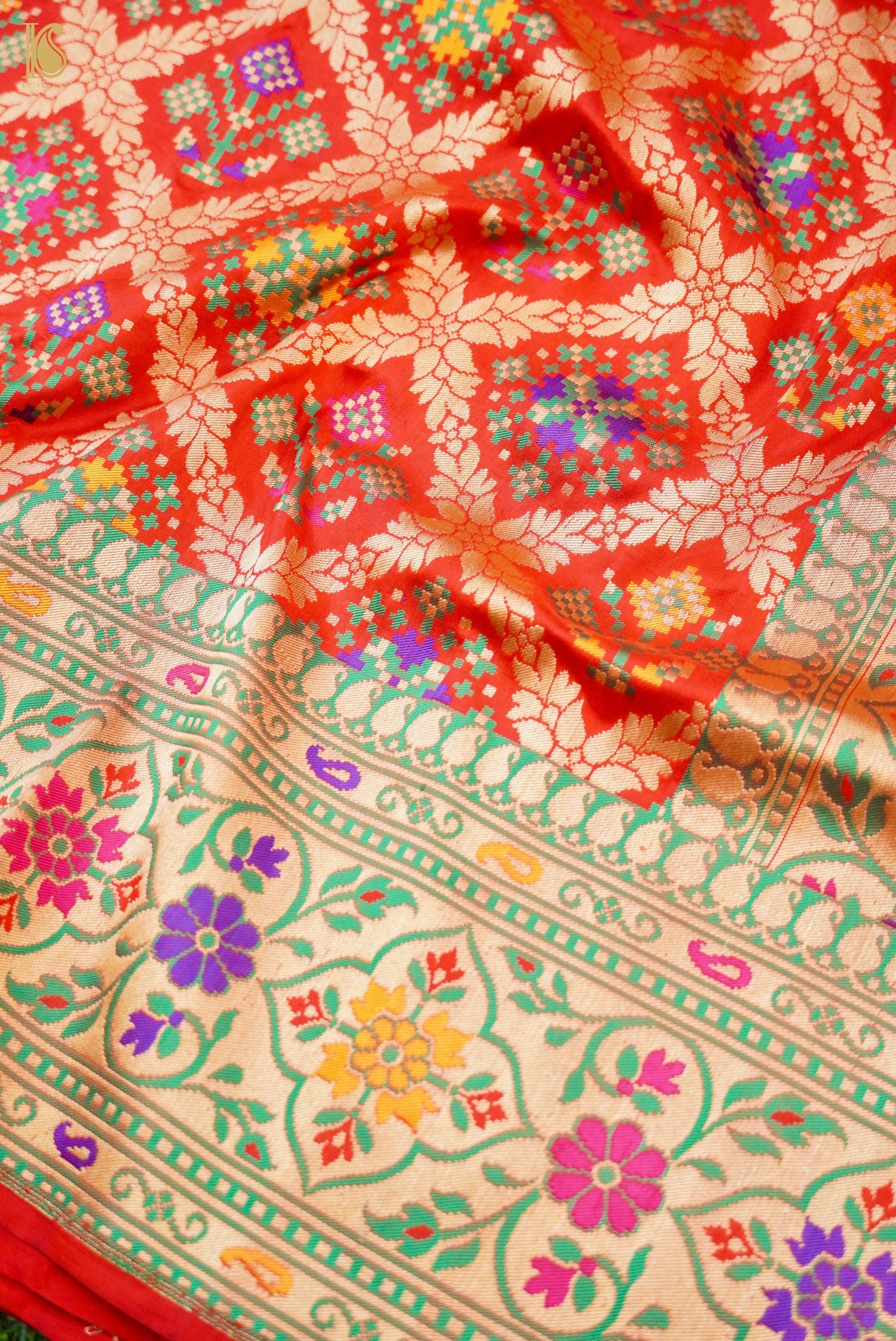 Handwoven Banarasi Katan Silk Patola Saree