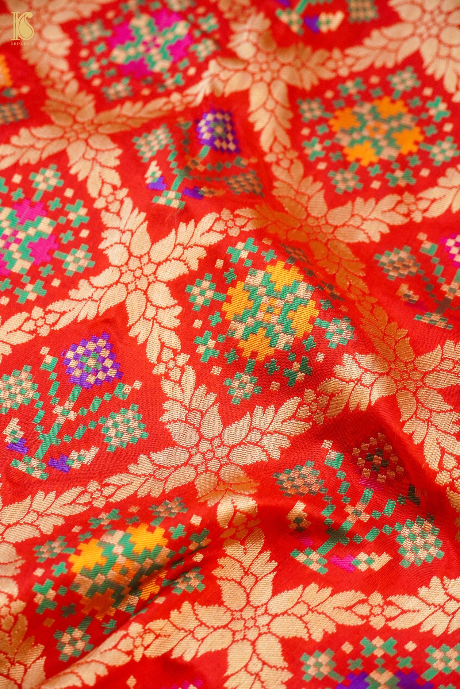 Handwoven Banarasi Katan Silk Patola Saree