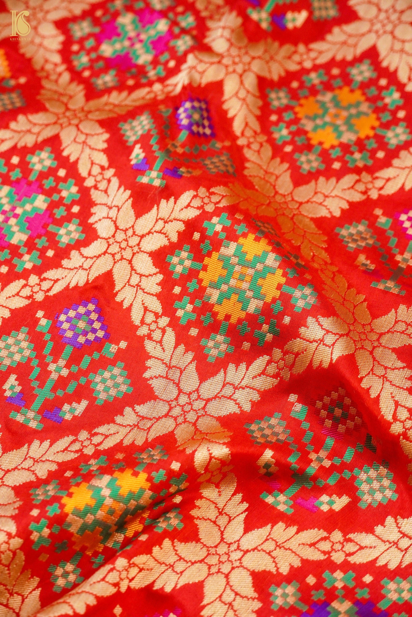 Handwoven Banarasi Katan Silk Patola Saree