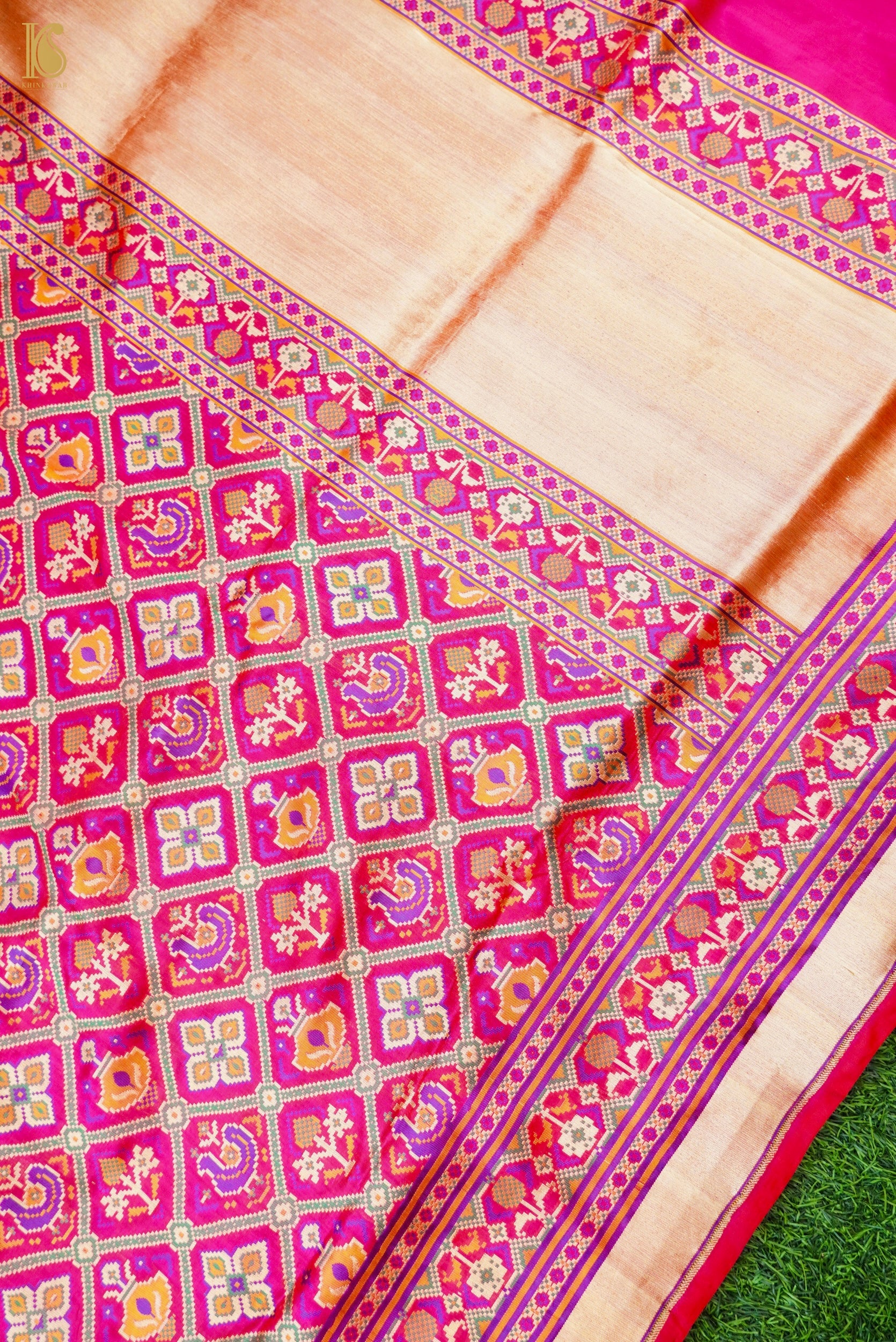 Handwoven Banarasi Katan Silk Patola Saree