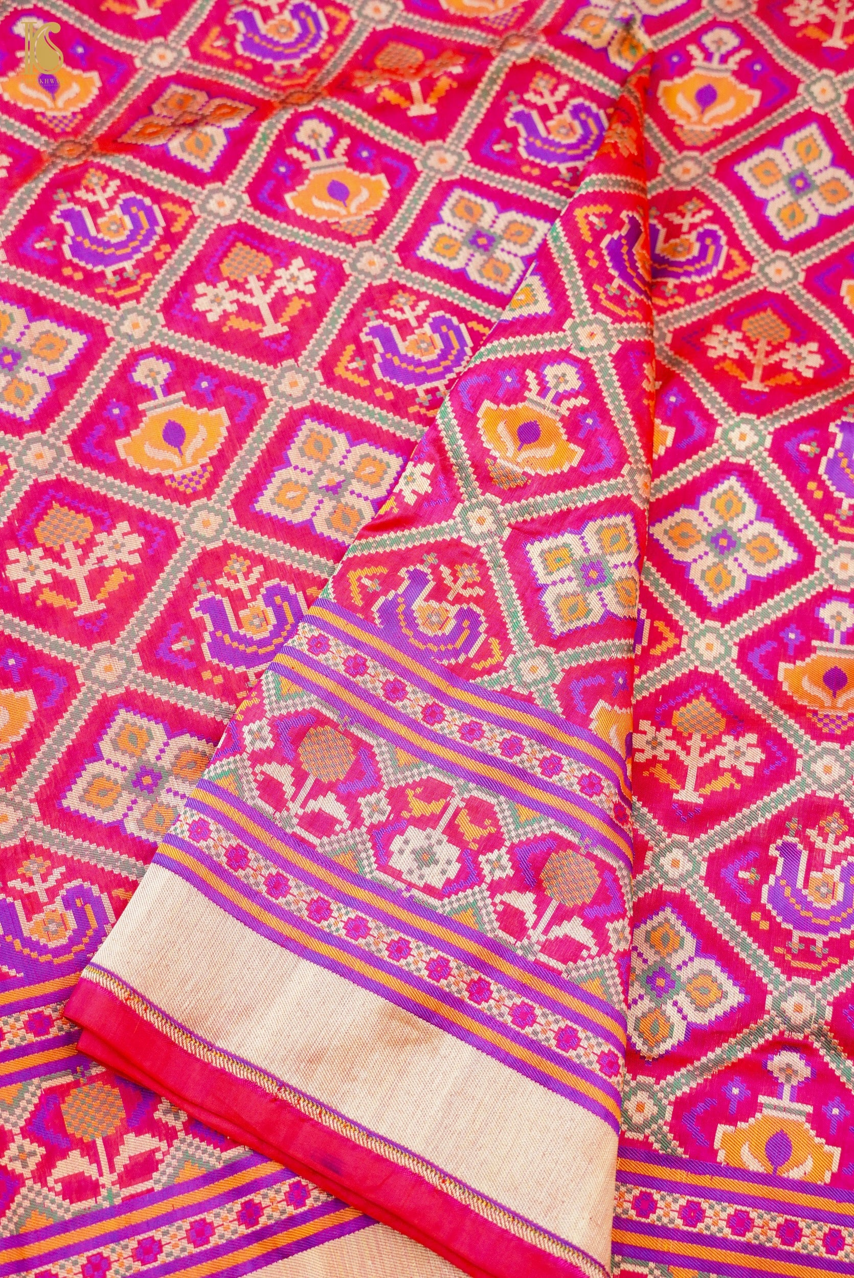 Handwoven Banarasi Katan Silk Patola Saree