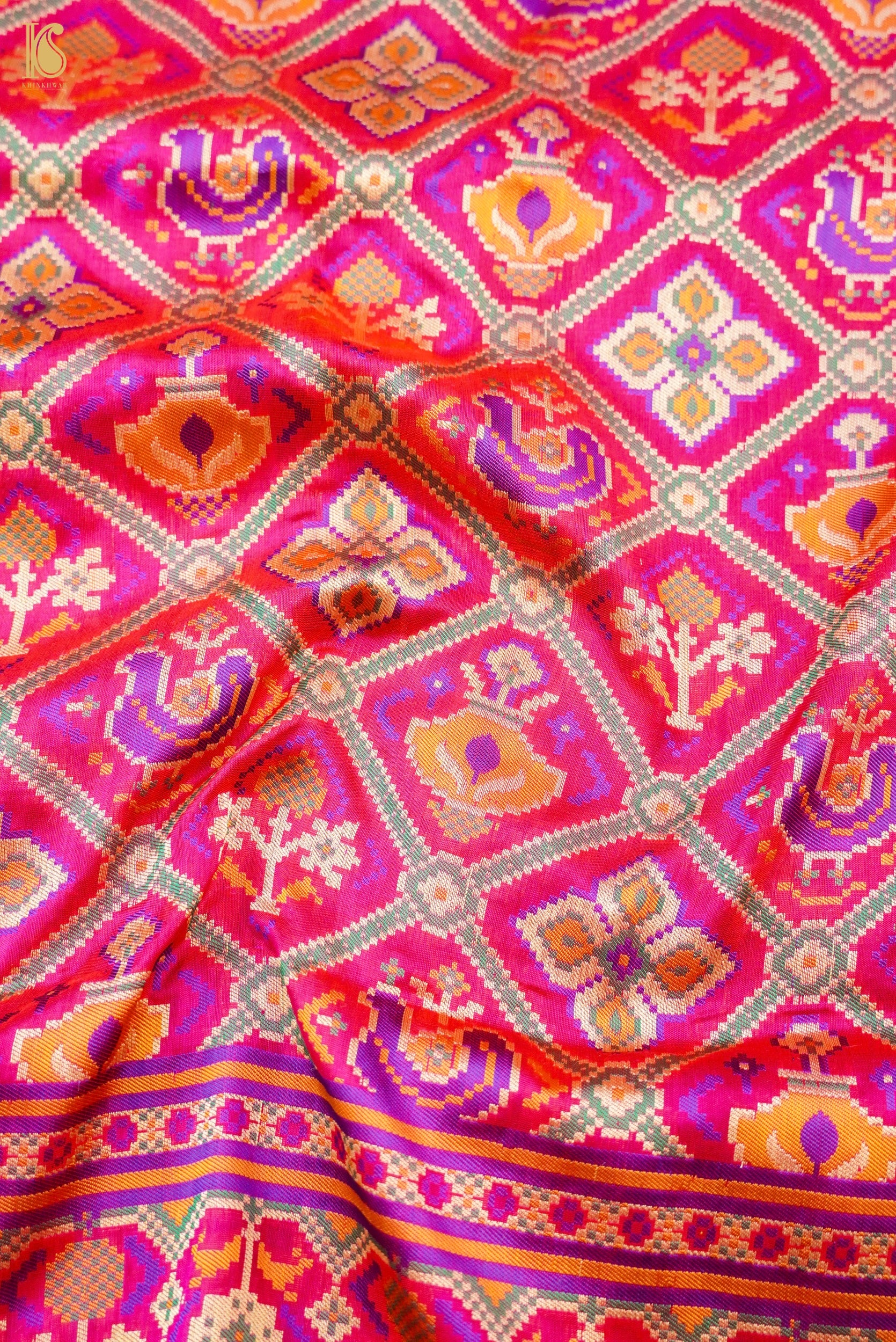 Handwoven Banarasi Katan Silk Patola Saree