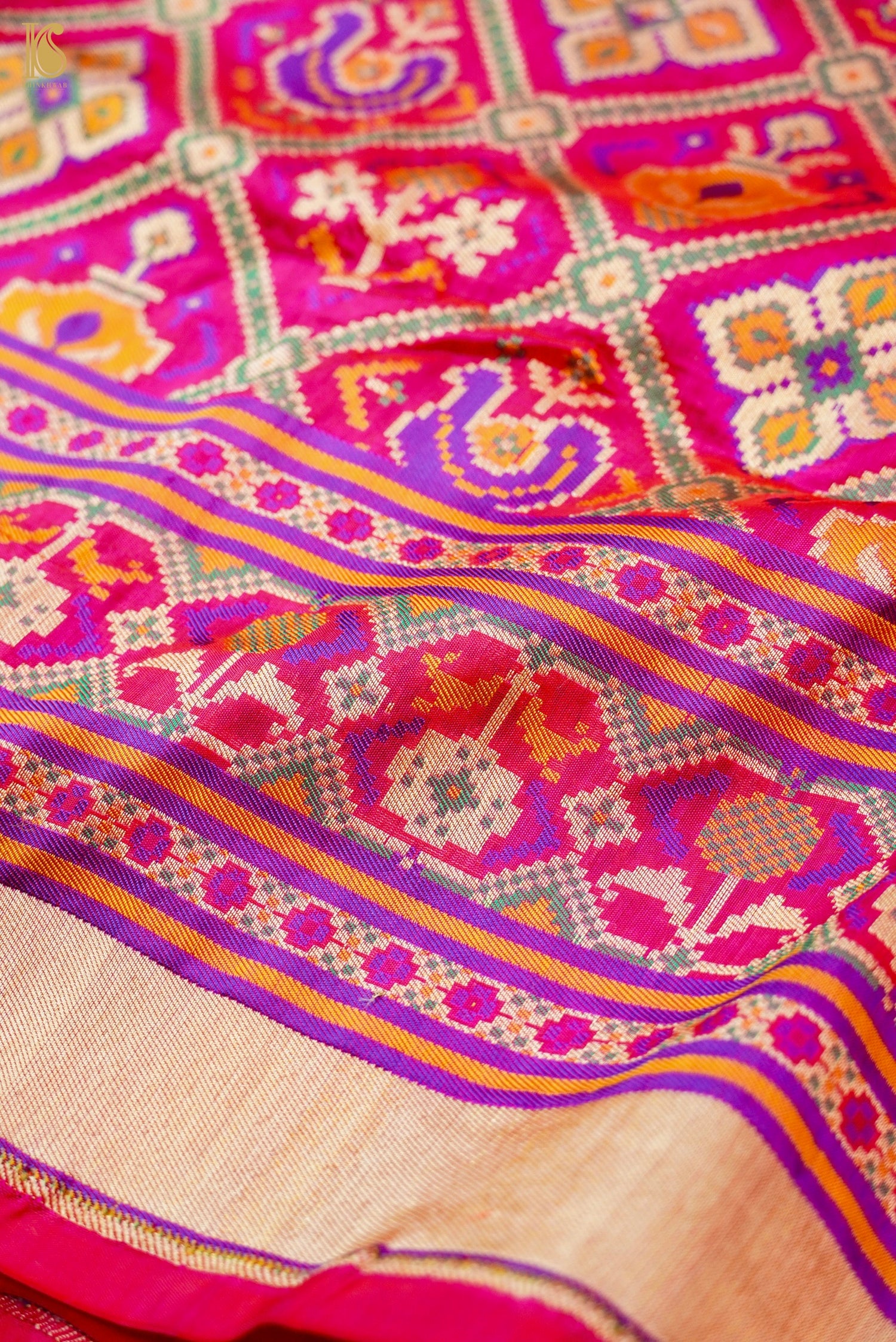 Handwoven Banarasi Katan Silk Patola Saree