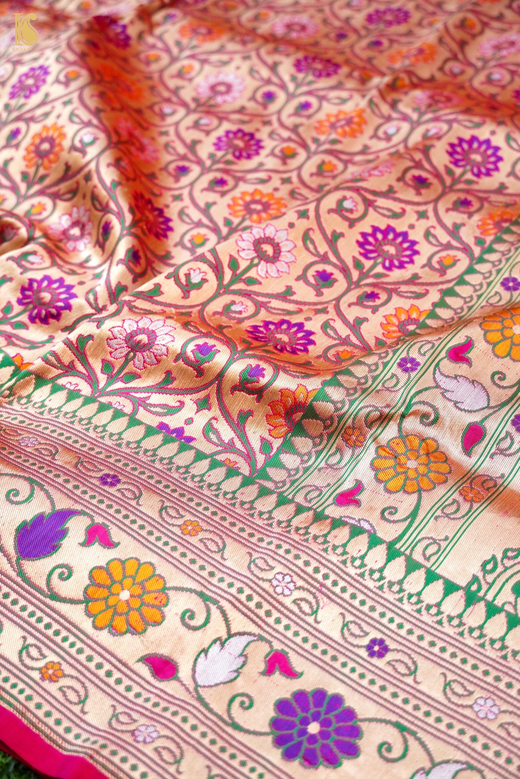 Handwoven Banarasi Katan Silk Patola Saree