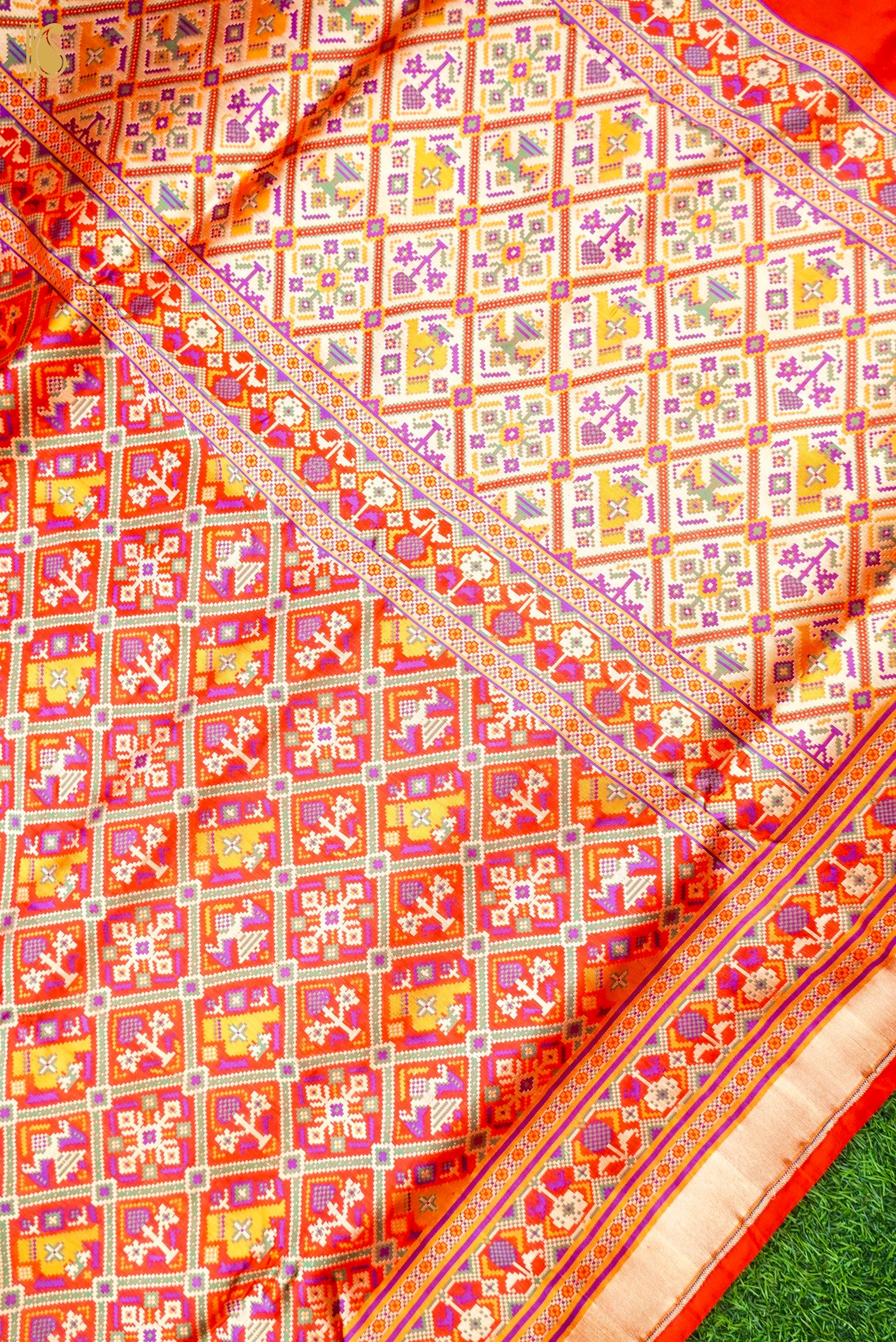 Handwoven Banarasi Katan Silk Patola Saree