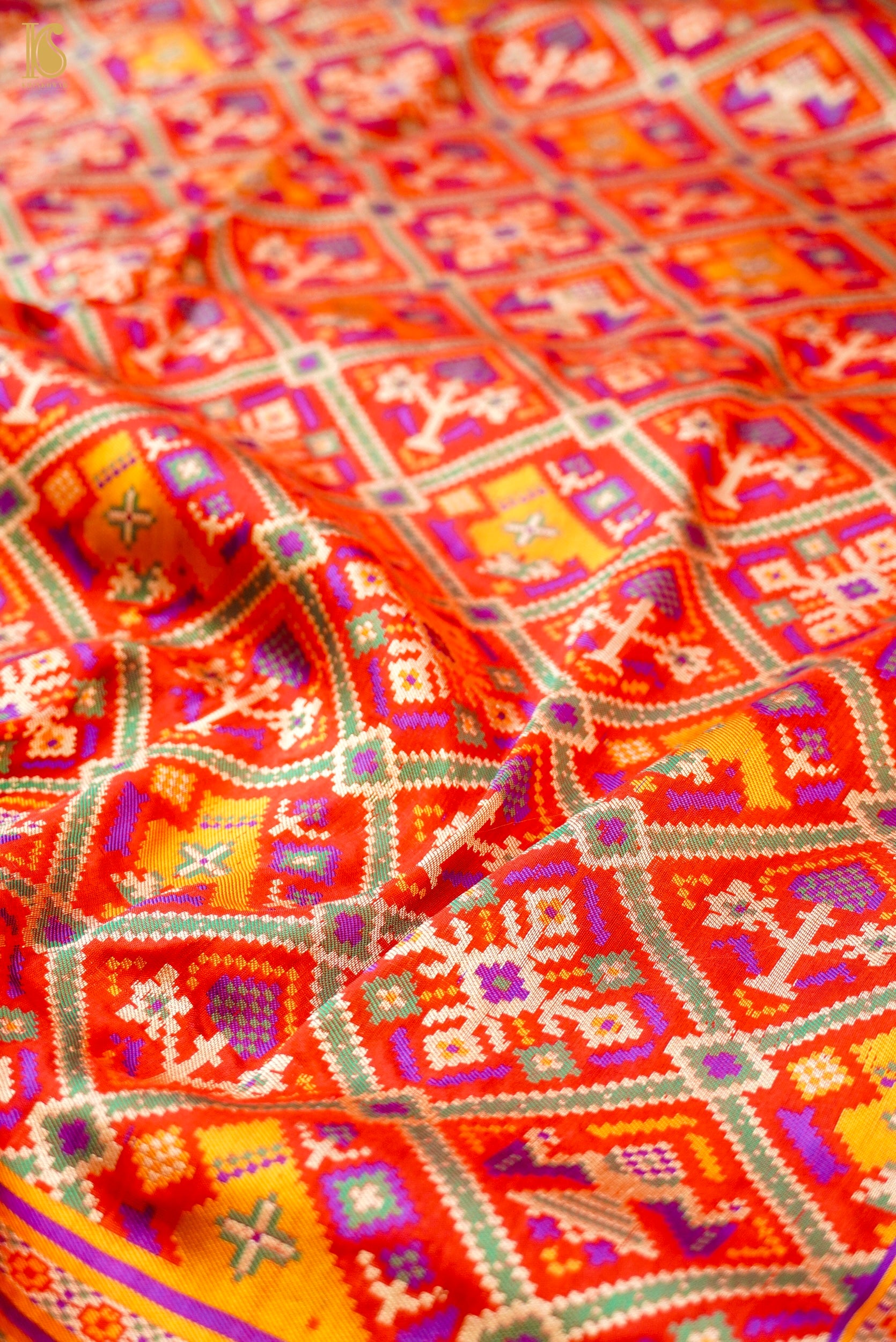 Handwoven Banarasi Katan Silk Patola Saree