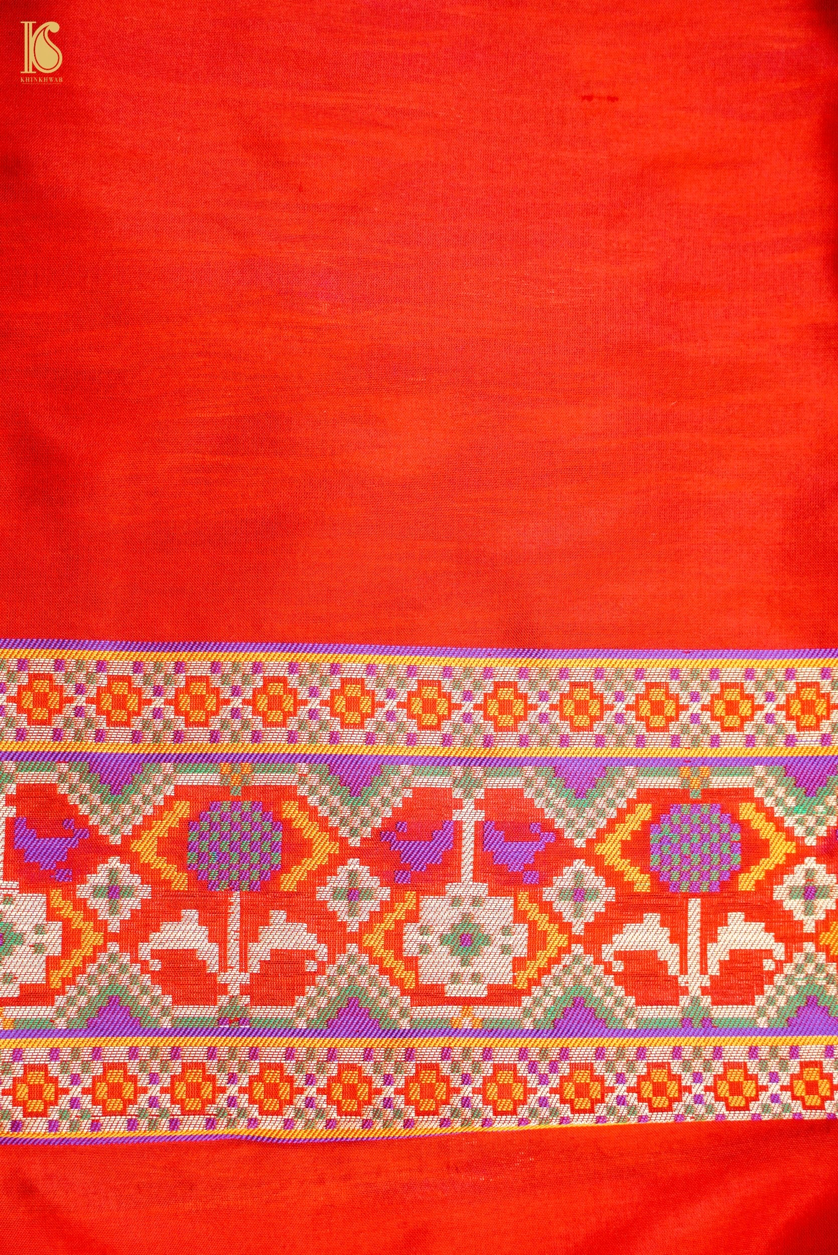 Handwoven Banarasi Katan Silk Patola Saree