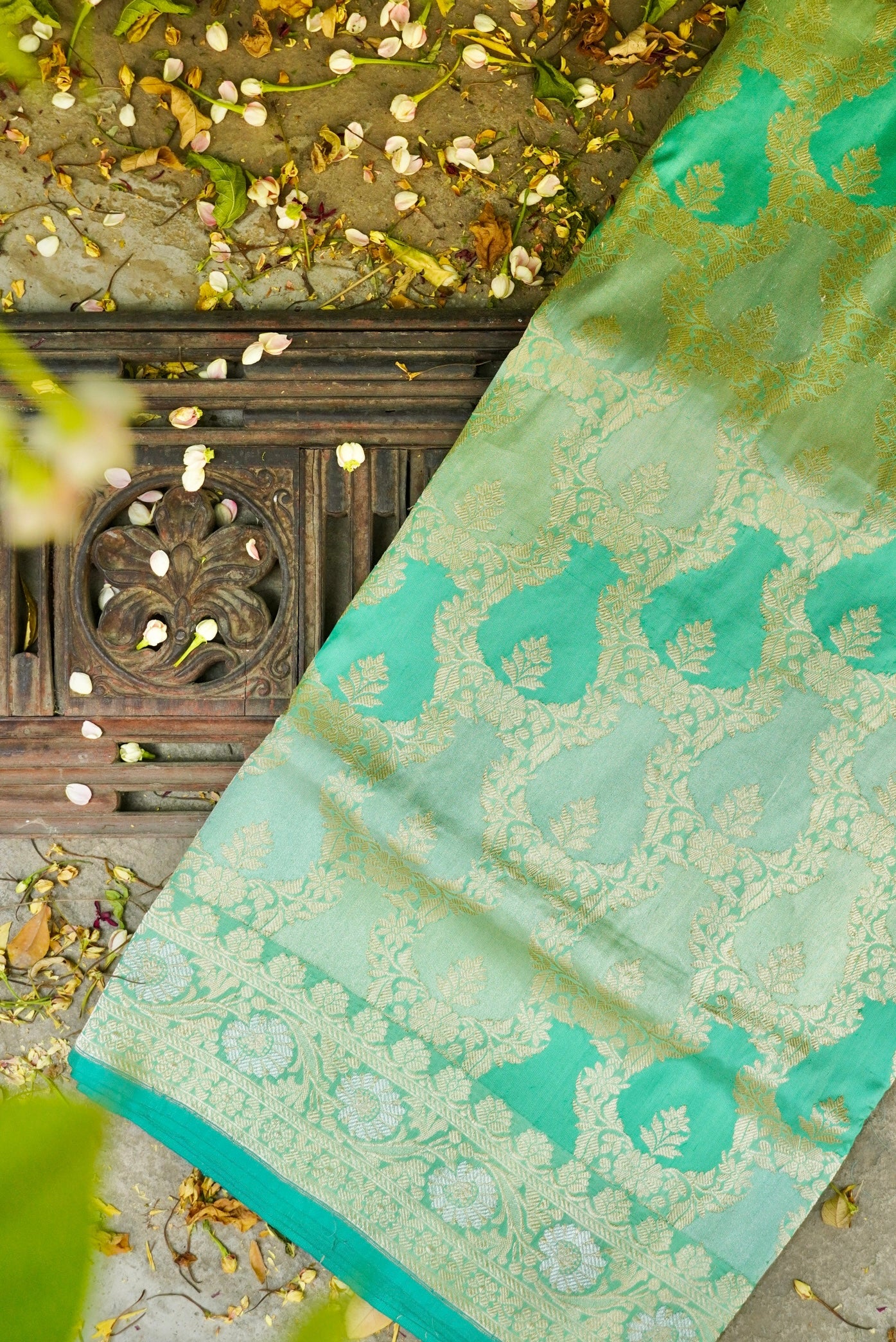 Handloom Banarasi Rangkat Silk Saree