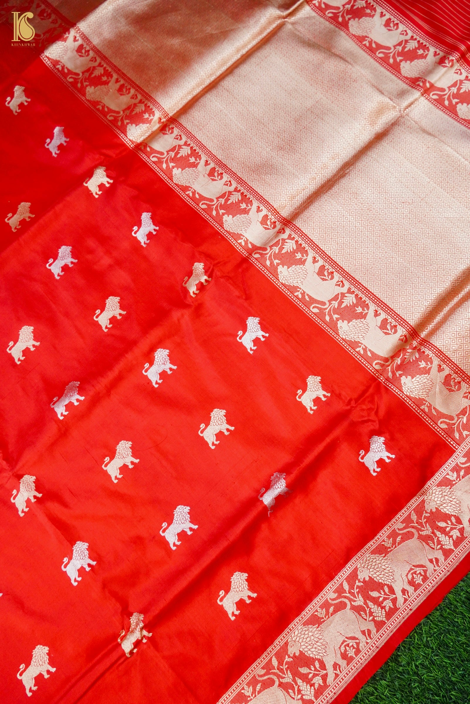 Handloom Banarasi Katan Sher Boota Saree