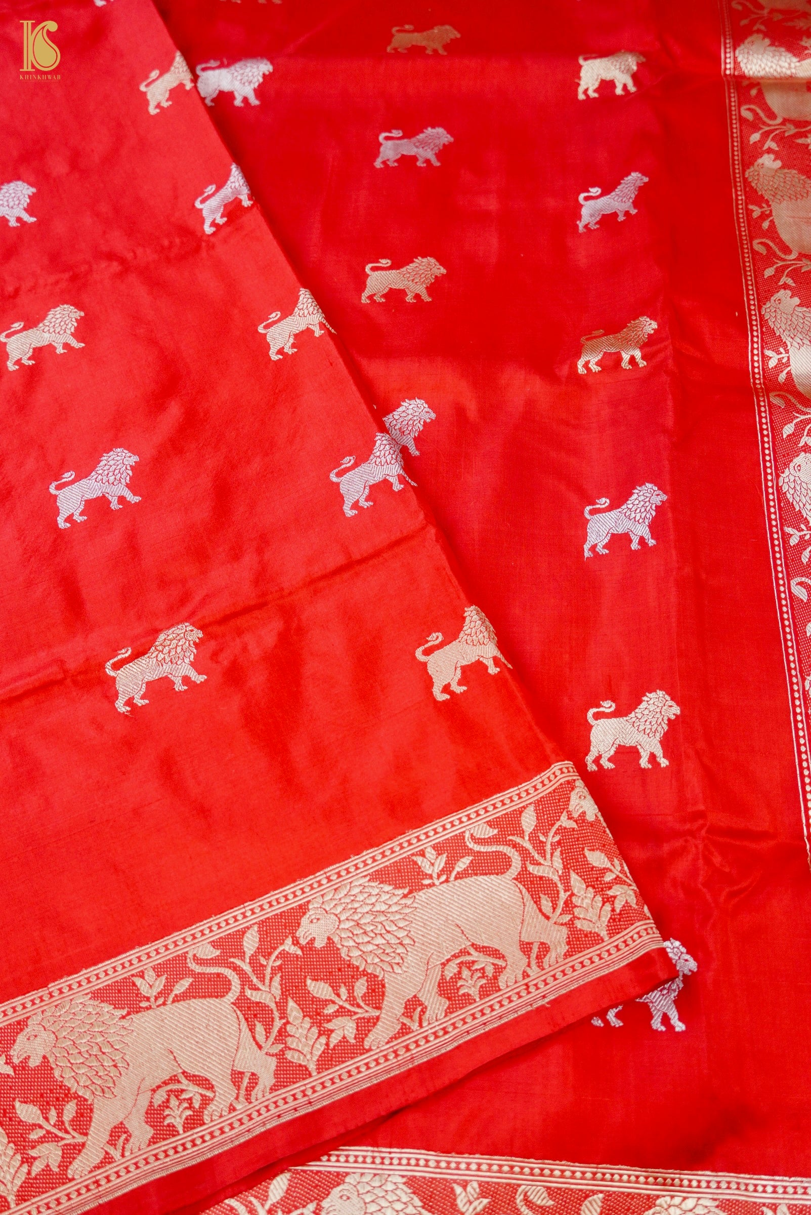 Handloom Banarasi Katan Sher Boota Saree