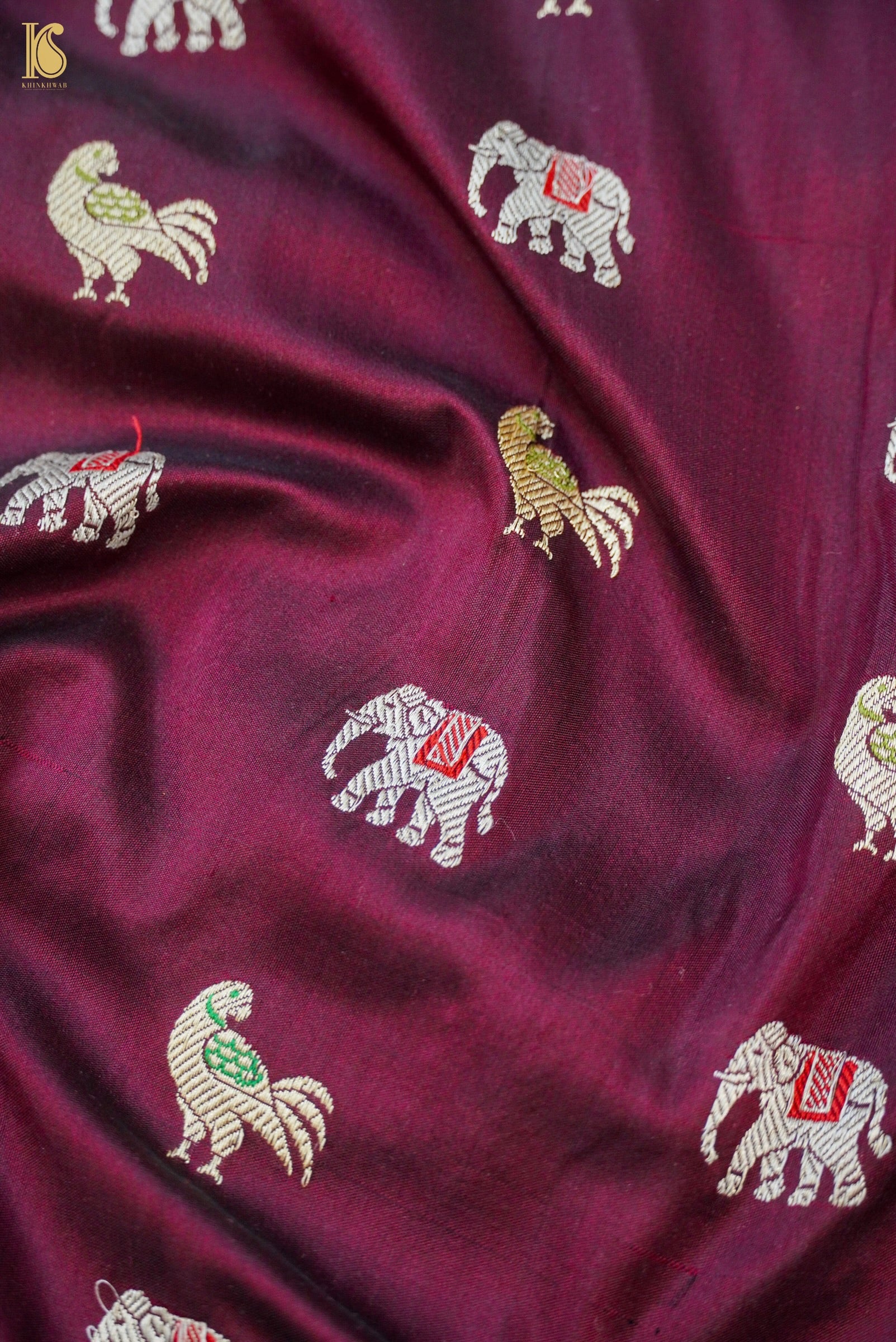 Handloom Banarasi Katan Shikargah Saree