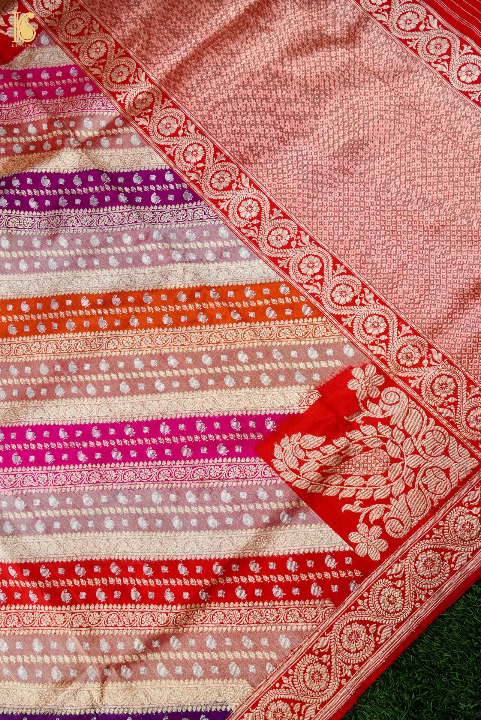 Handloom Banarasi Rangkat Silk Saree