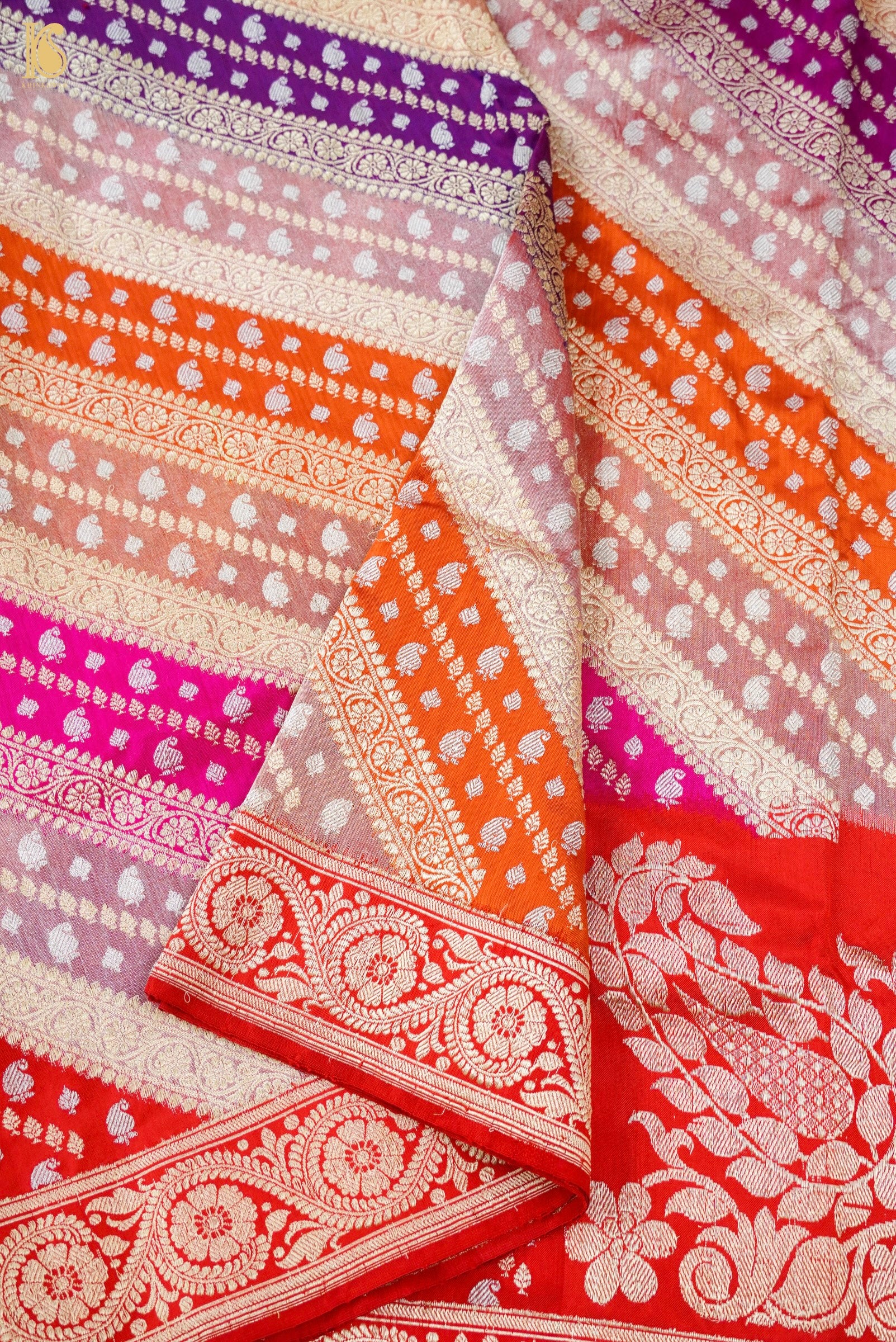 Handloom Banarasi Rangkat Silk Saree
