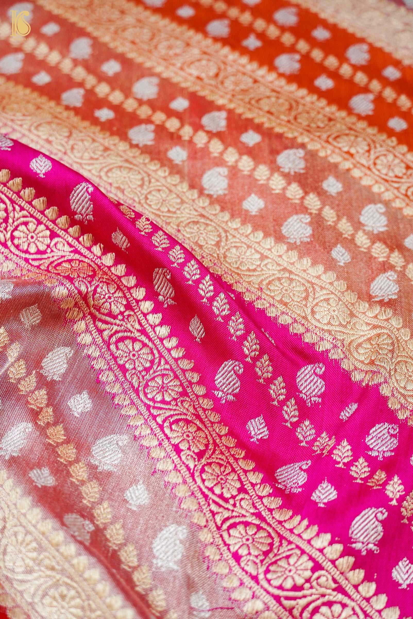 Handloom Banarasi Rangkat Silk Saree