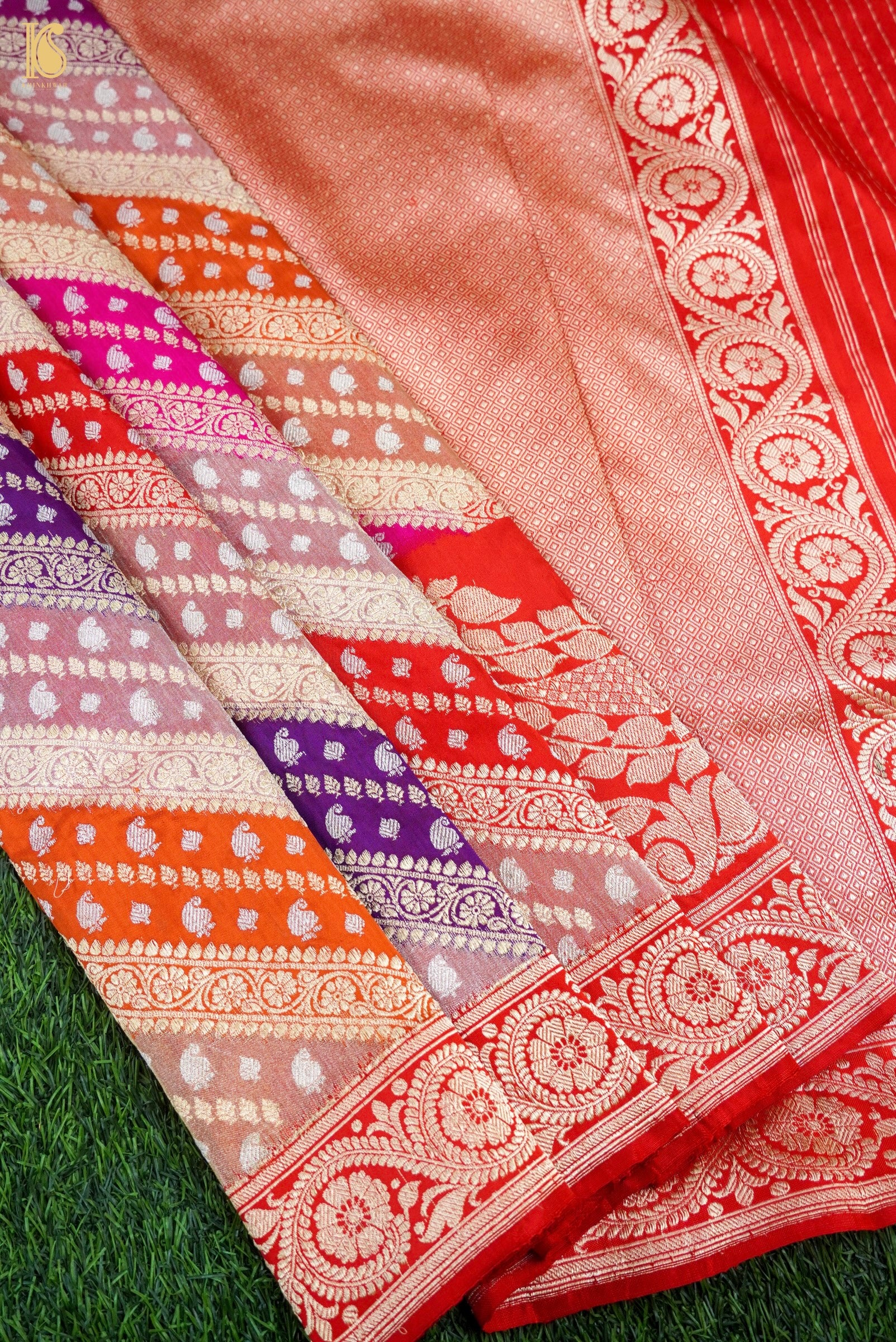 Handloom Banarasi Rangkat Silk Saree