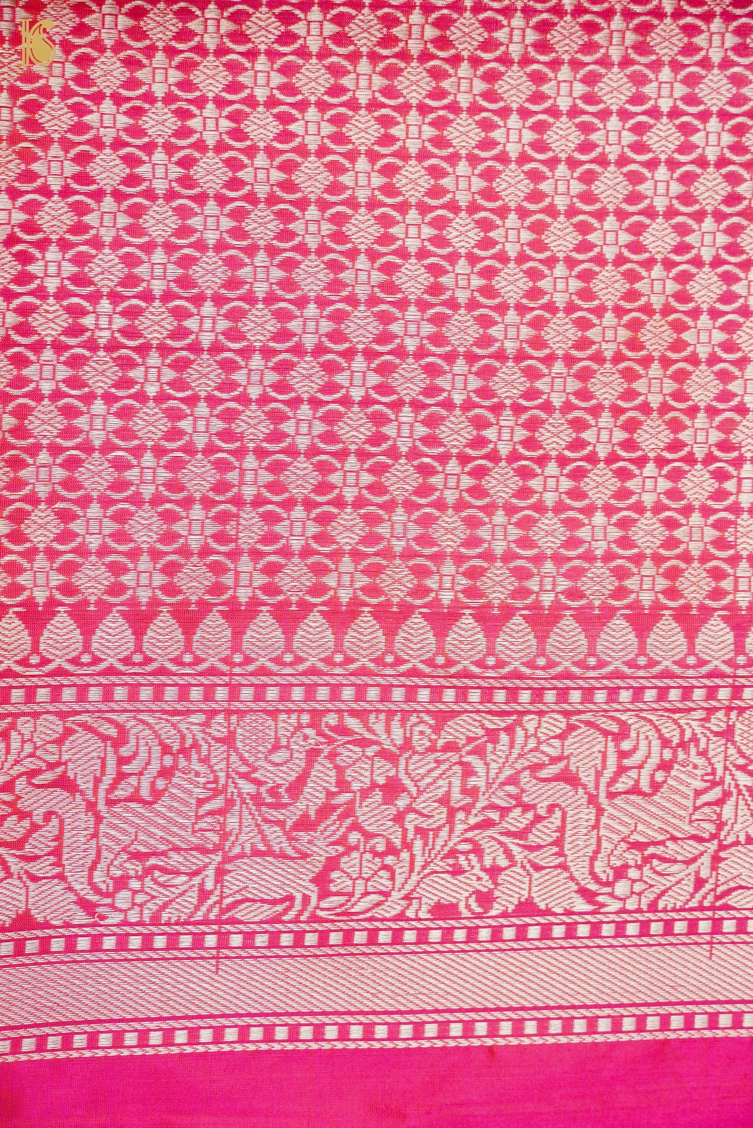 Handloom Banarasi Katan Shikargah Saree