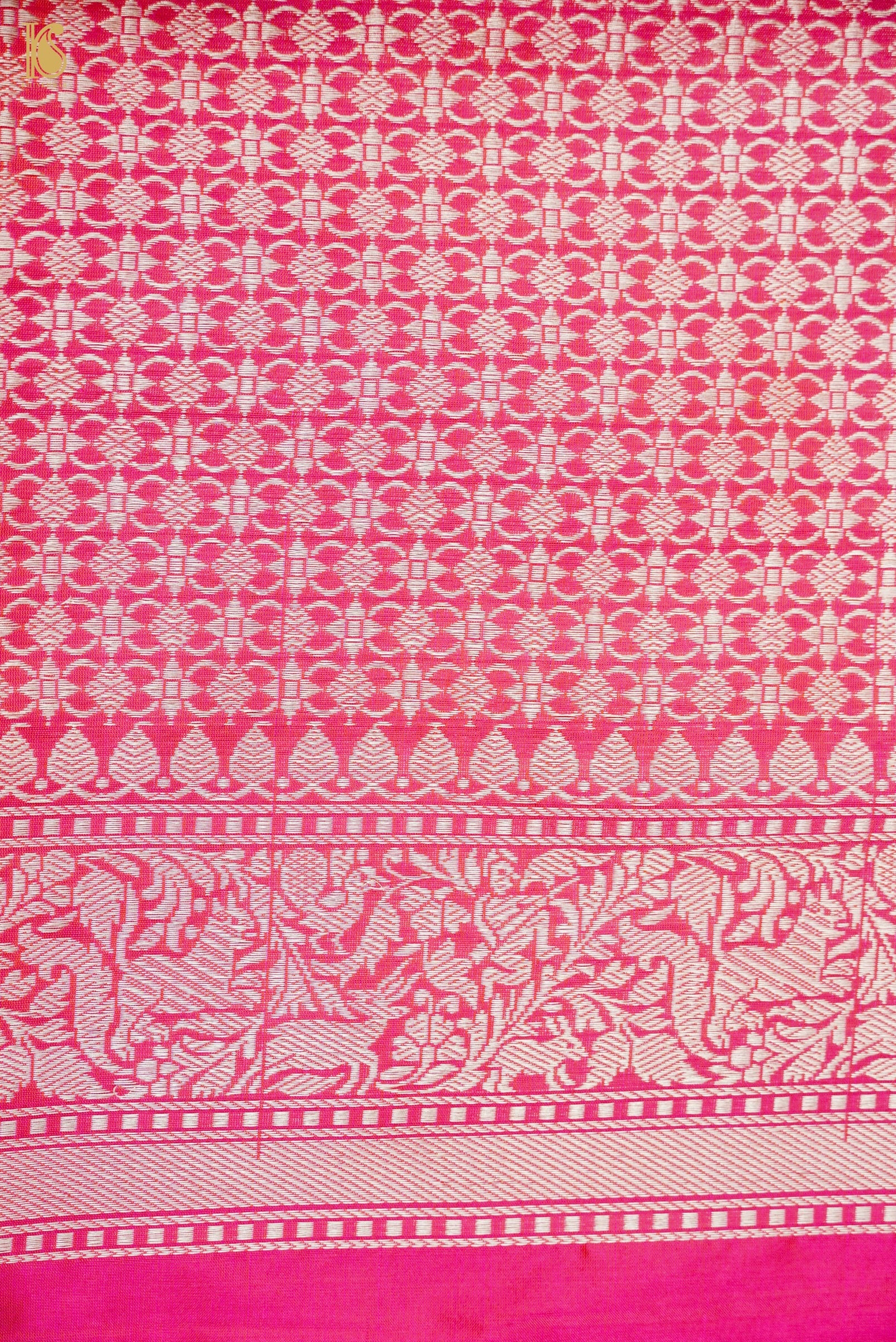 Handloom Banarasi Katan Shikargah Saree