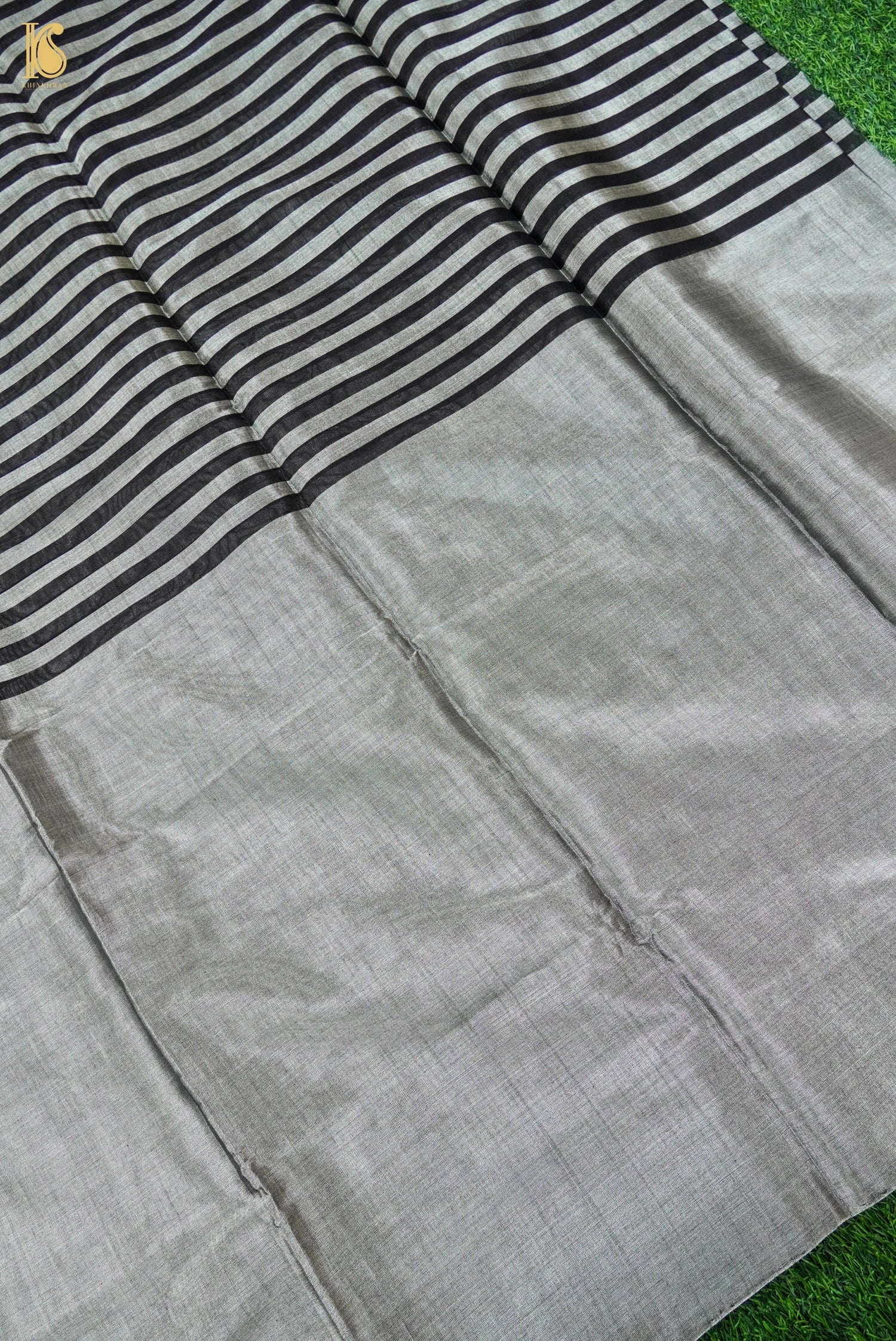 Chanderi Tissue Silk Handwoven Stripes Saree