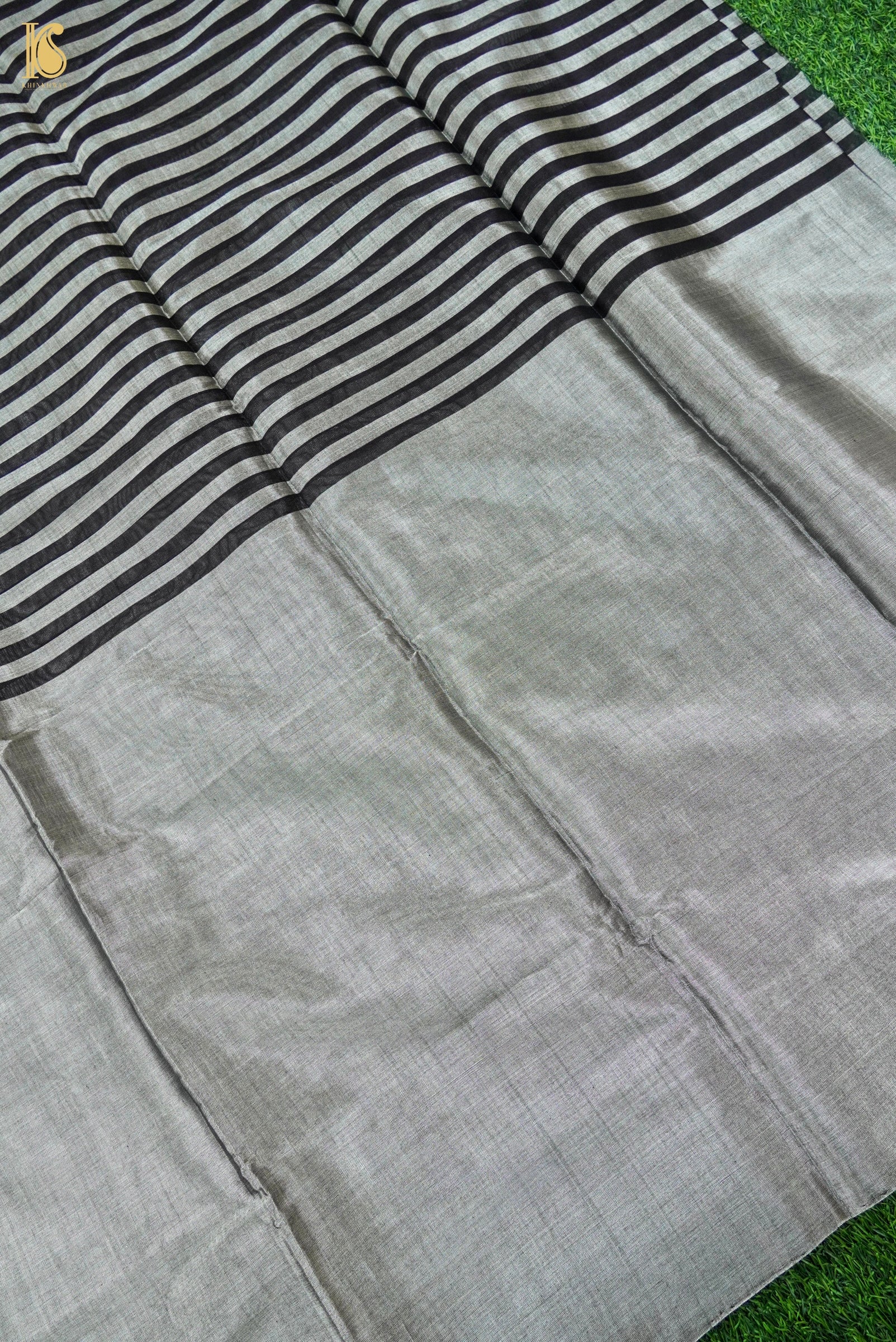 Chanderi Tissue Silk Handwoven Stripes Saree