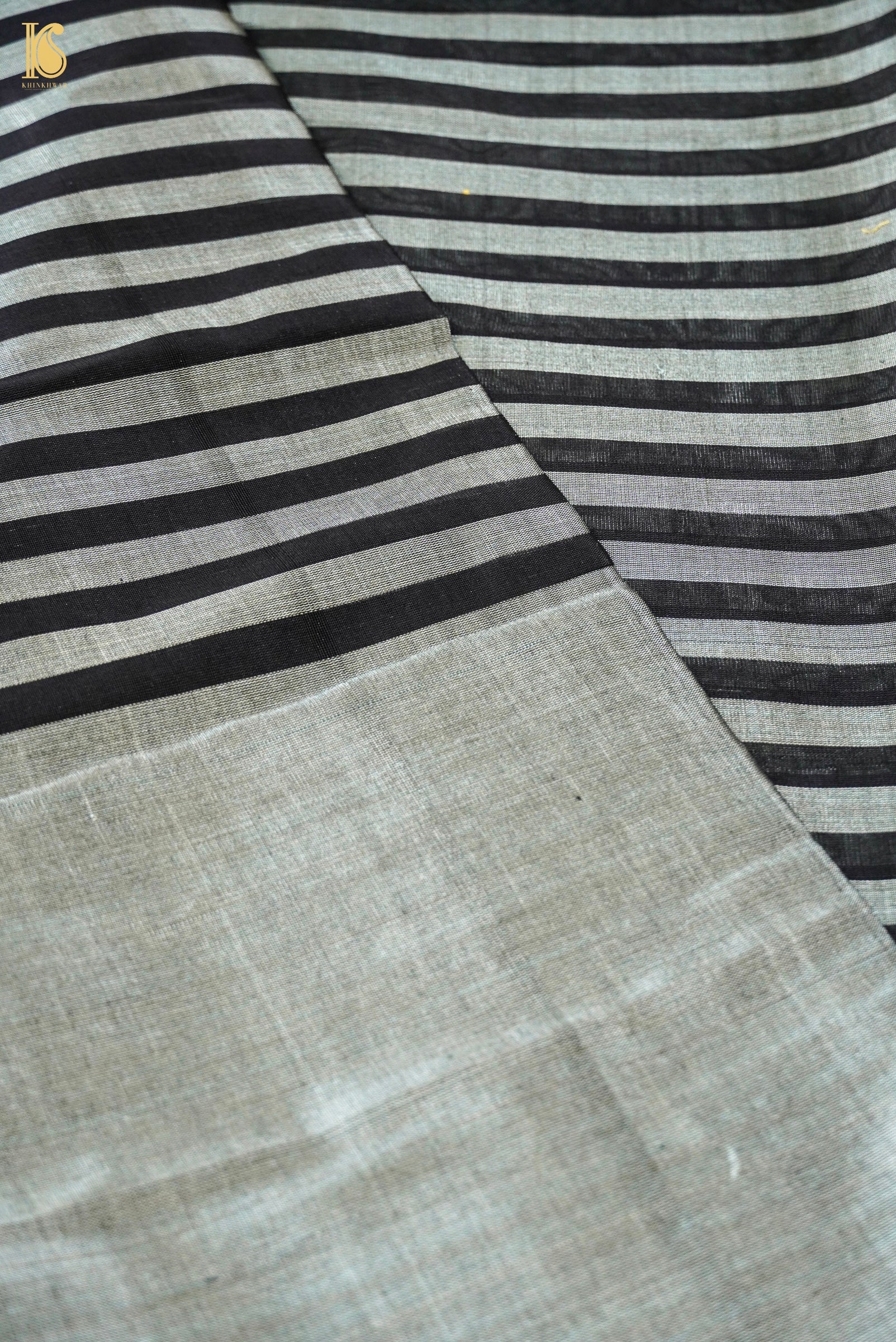 Chanderi Tissue Silk Handwoven Stripes Saree