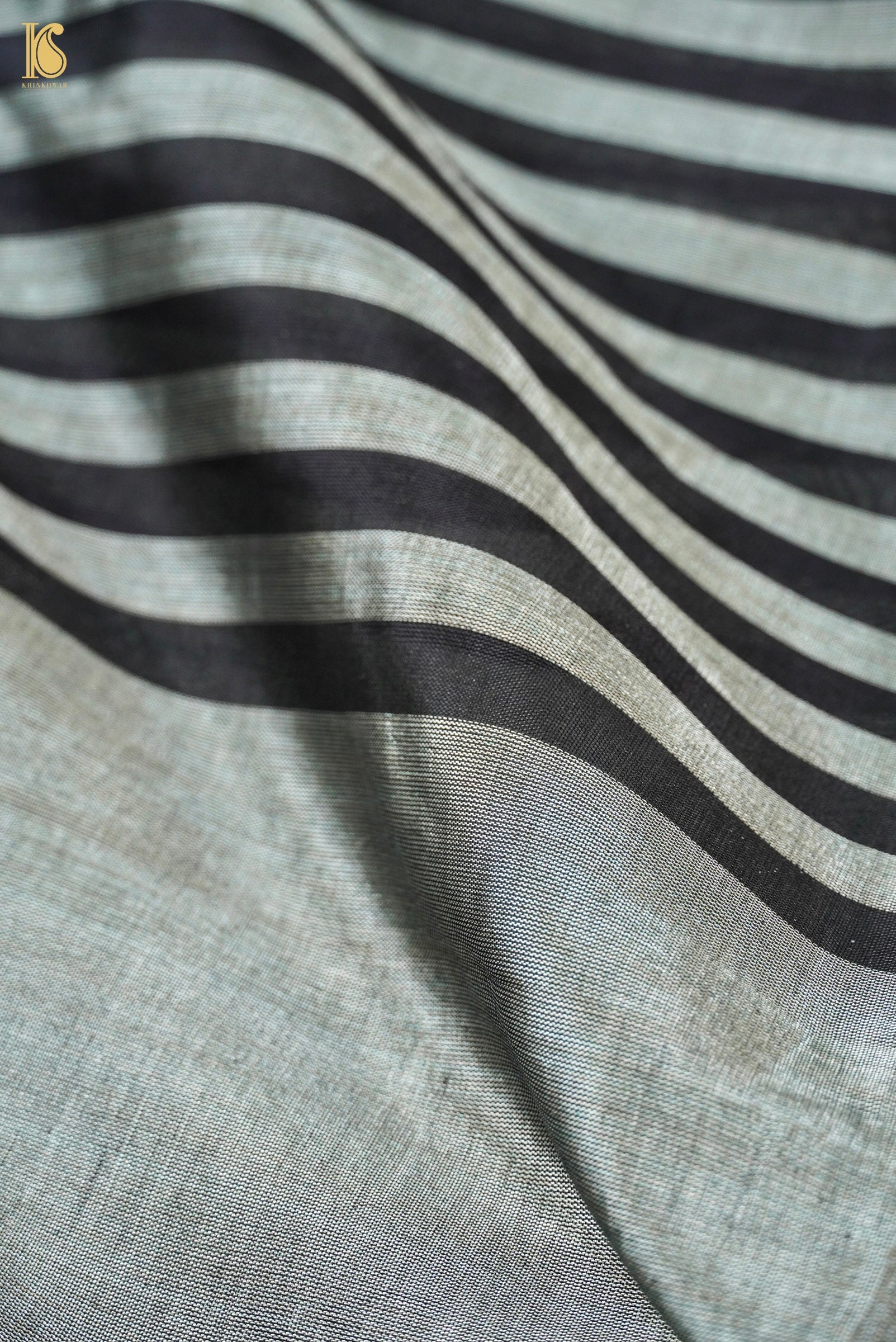 Chanderi Tissue Silk Handwoven Stripes Saree