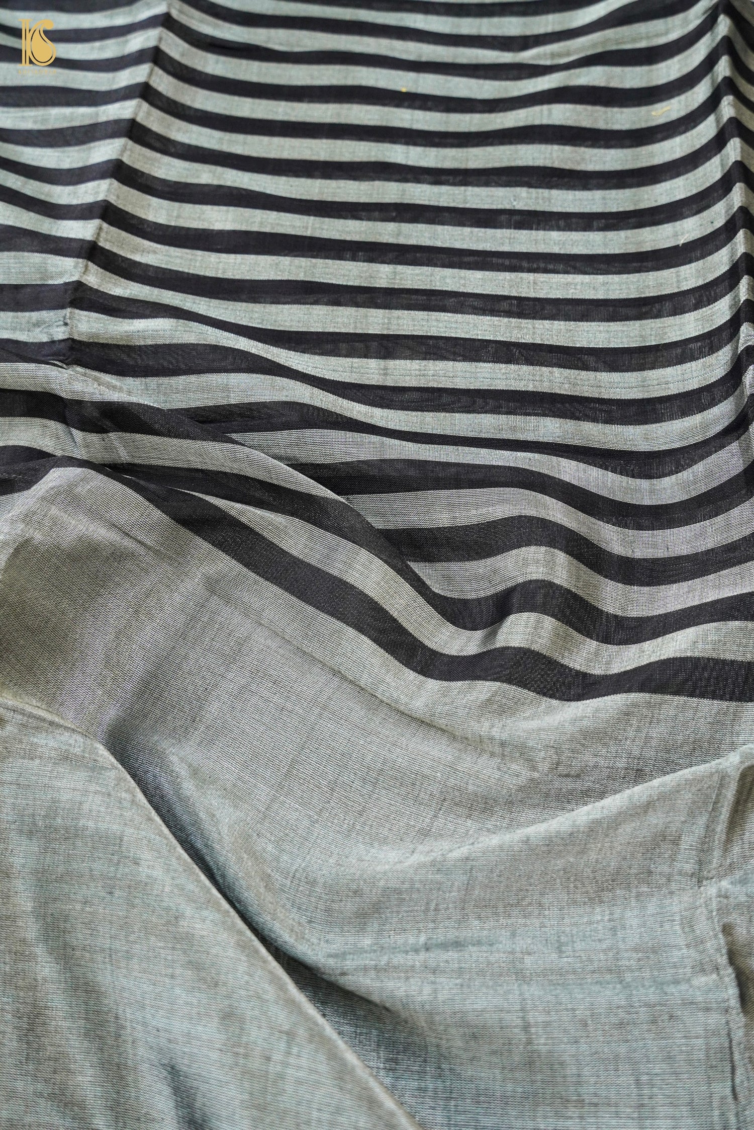 Chanderi Tissue Silk Handwoven Stripes Saree
