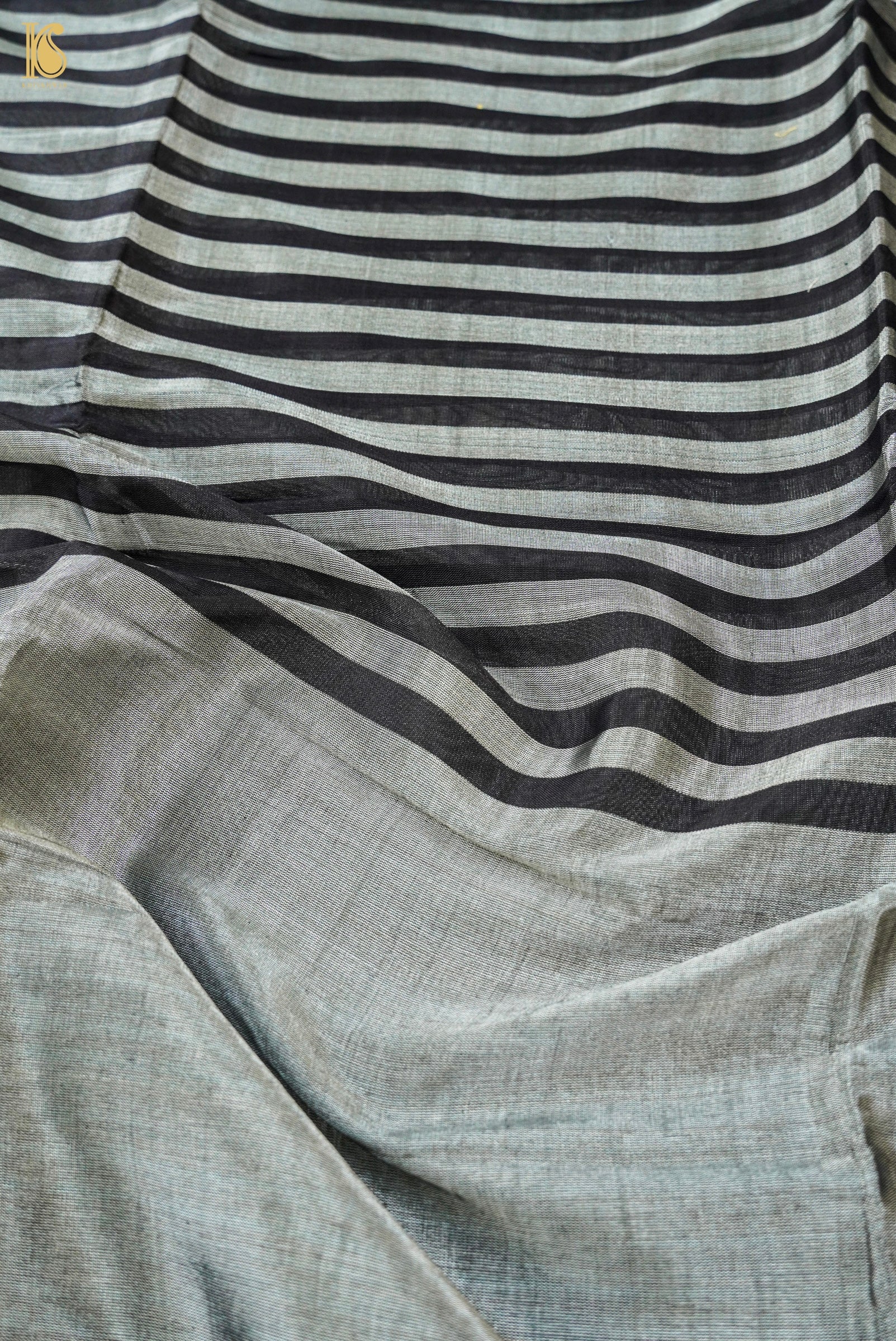 Chanderi Tissue Silk Handwoven Stripes Saree