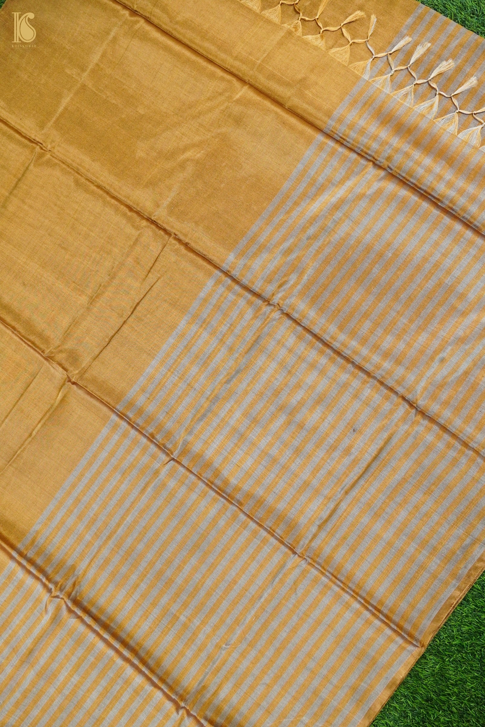 Chanderi Tissue Silk Handwoven Stripes Saree