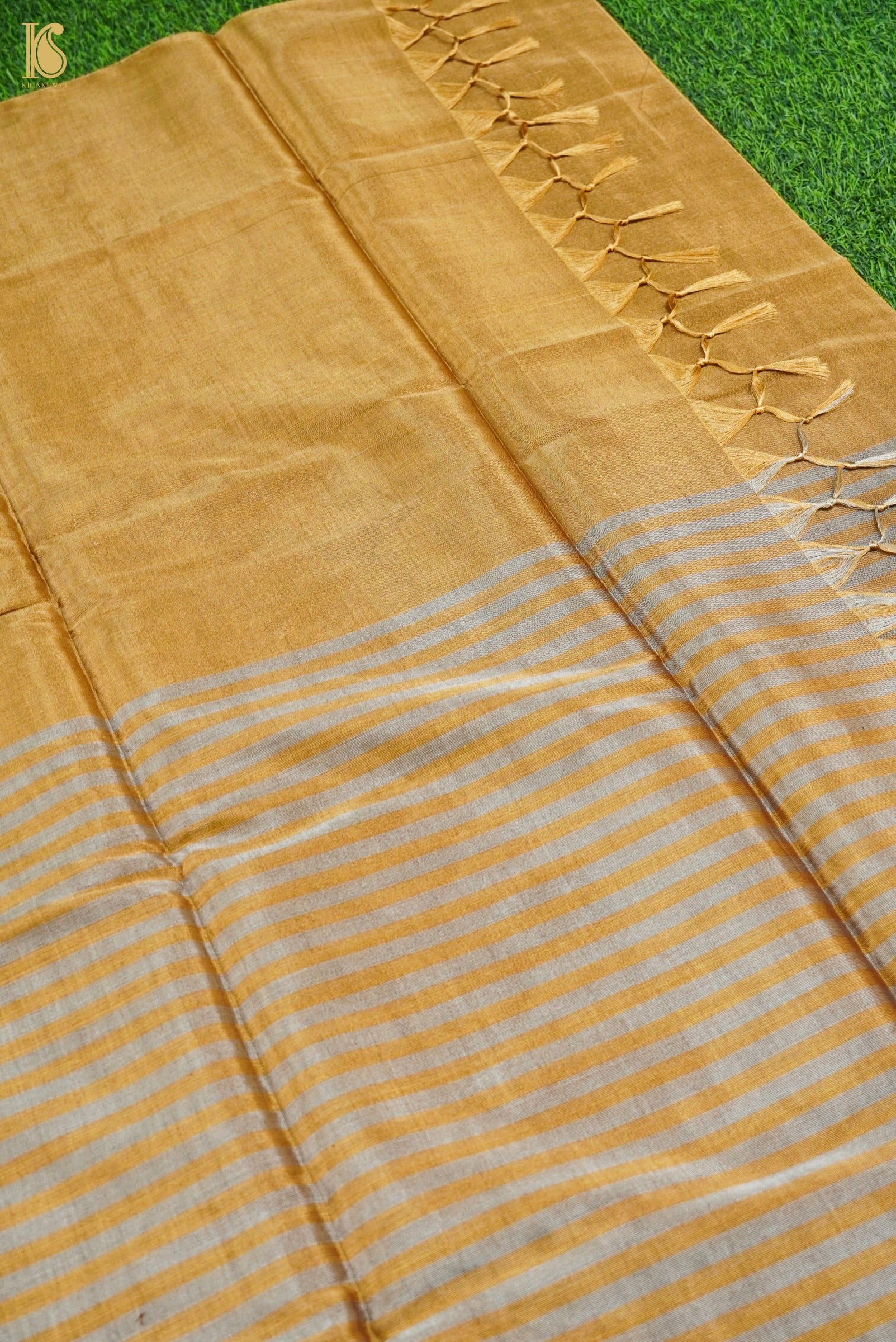 Chanderi Tissue Silk Handwoven Stripes Saree