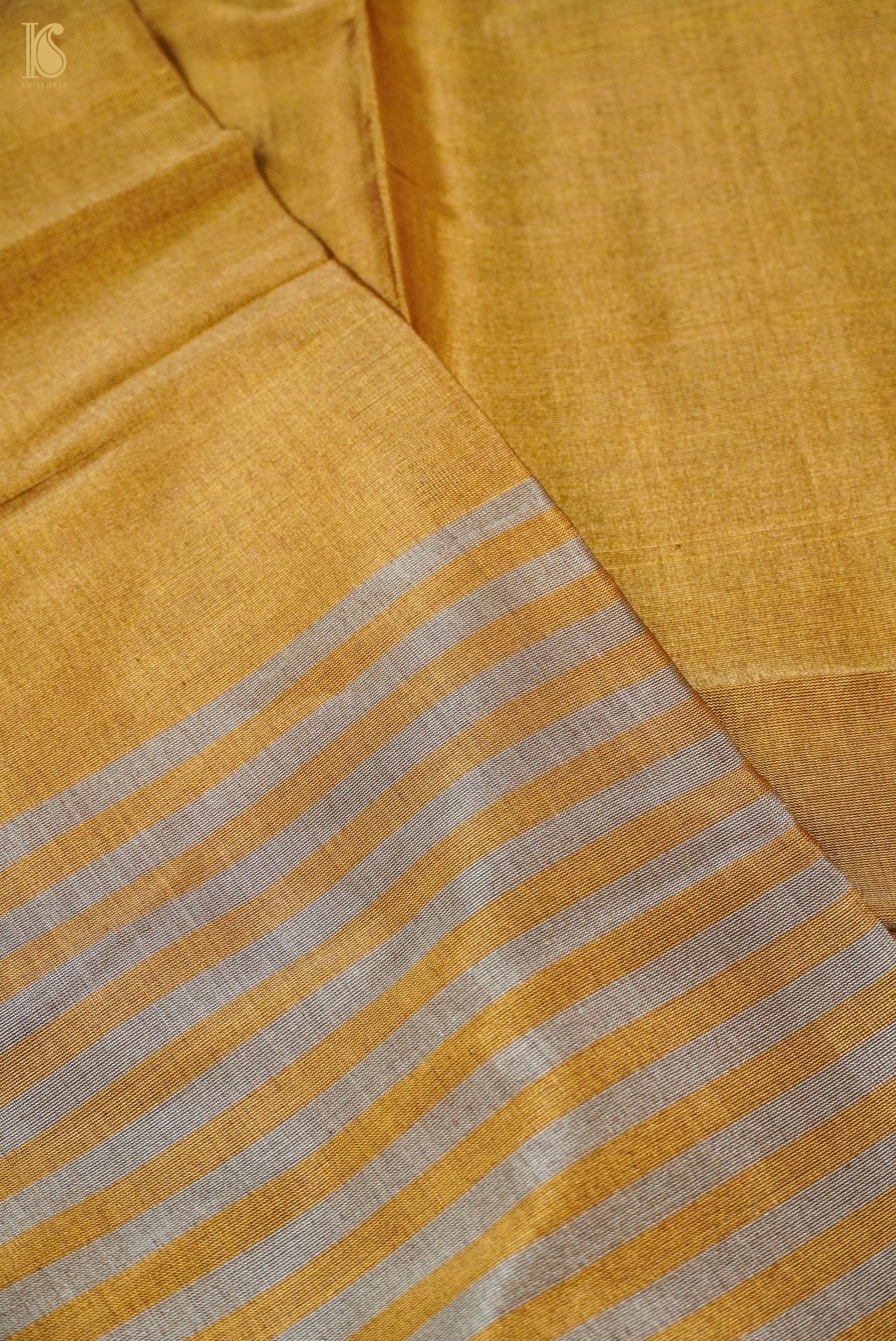 Chanderi Tissue Silk Handwoven Stripes Saree