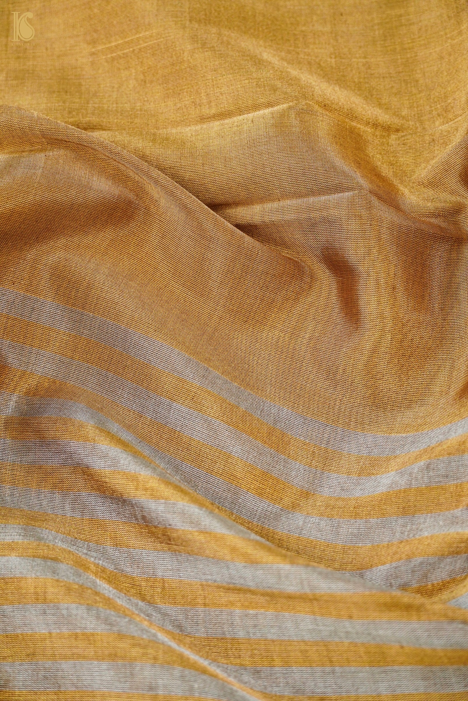 Chanderi Tissue Silk Handwoven Stripes Saree