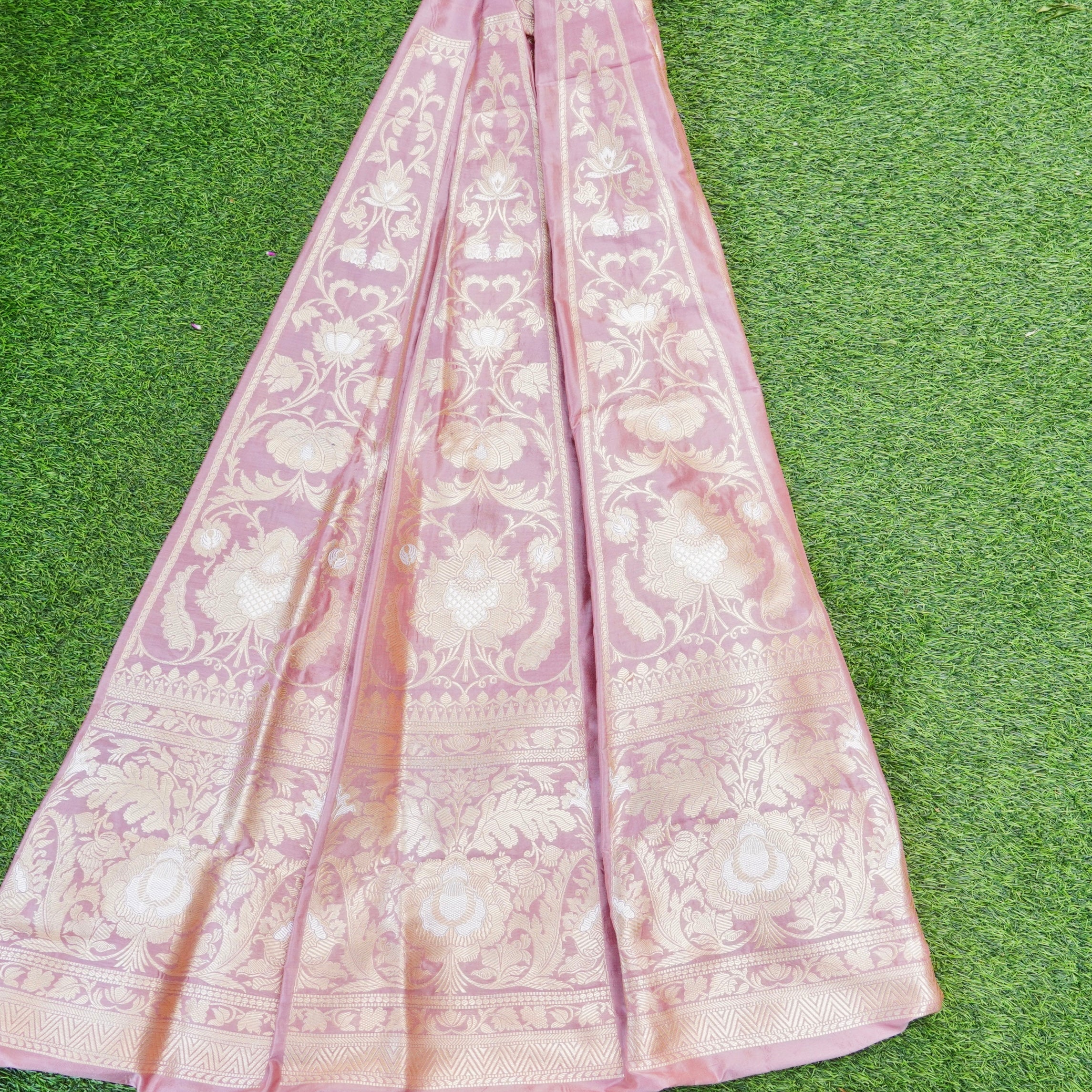 Handloom Banarasi Katan Silk Kalidar Manjari Lehenga