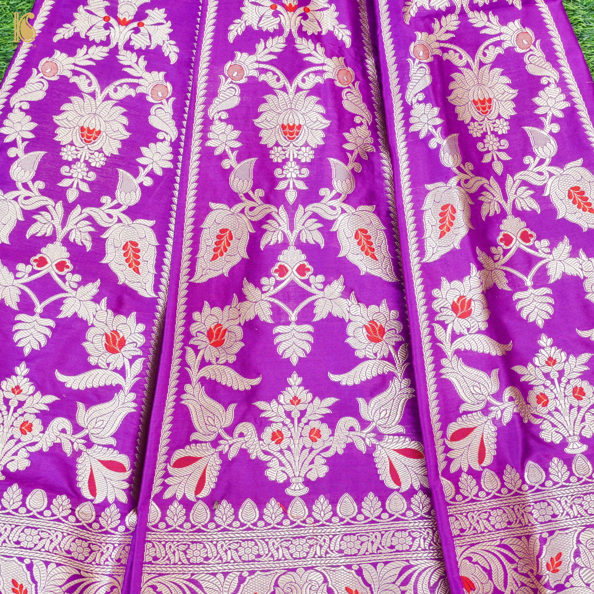 Handloom Banarasi Katan Silk Kalidar Lehenga