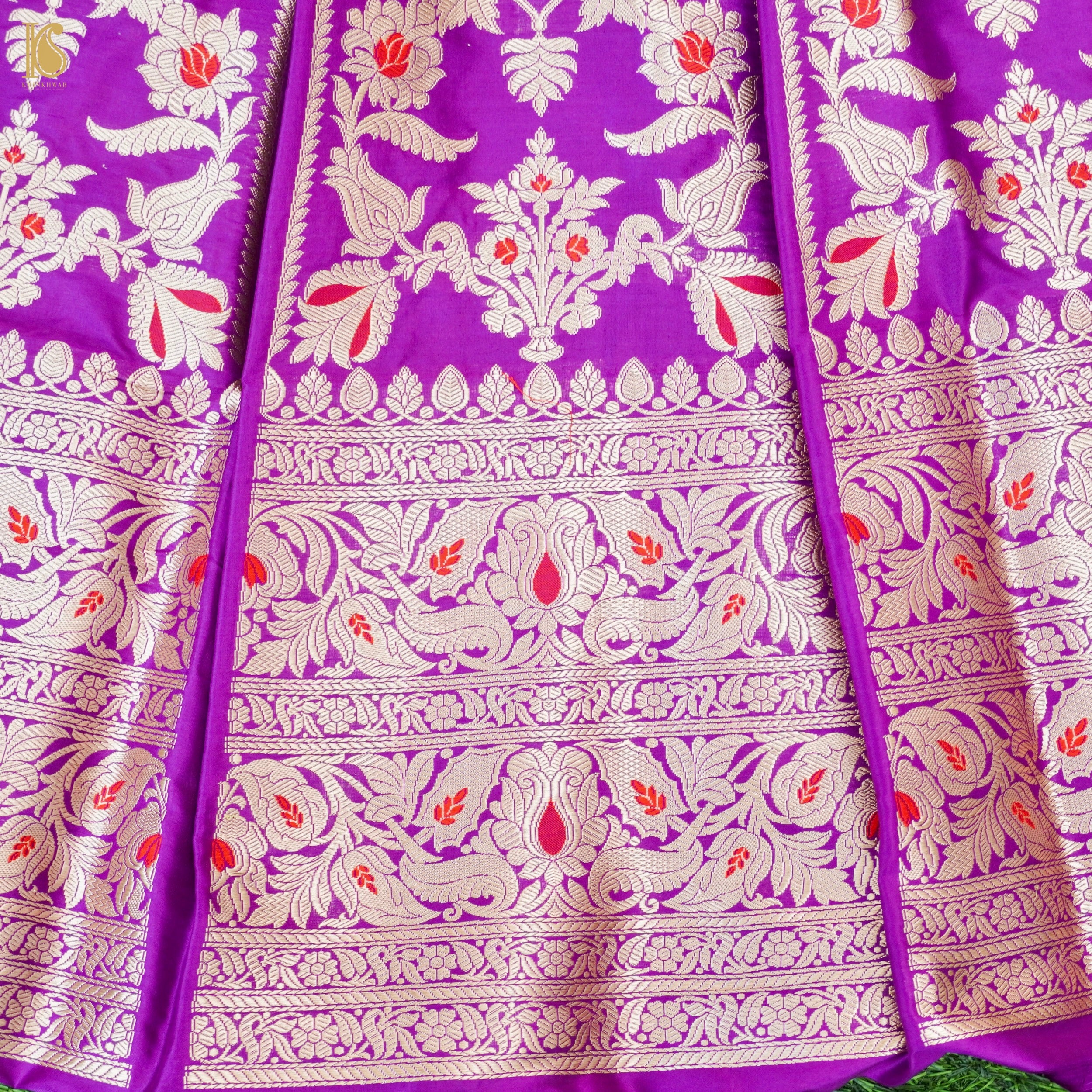 Handloom Banarasi Katan Silk Kalidar Lehenga